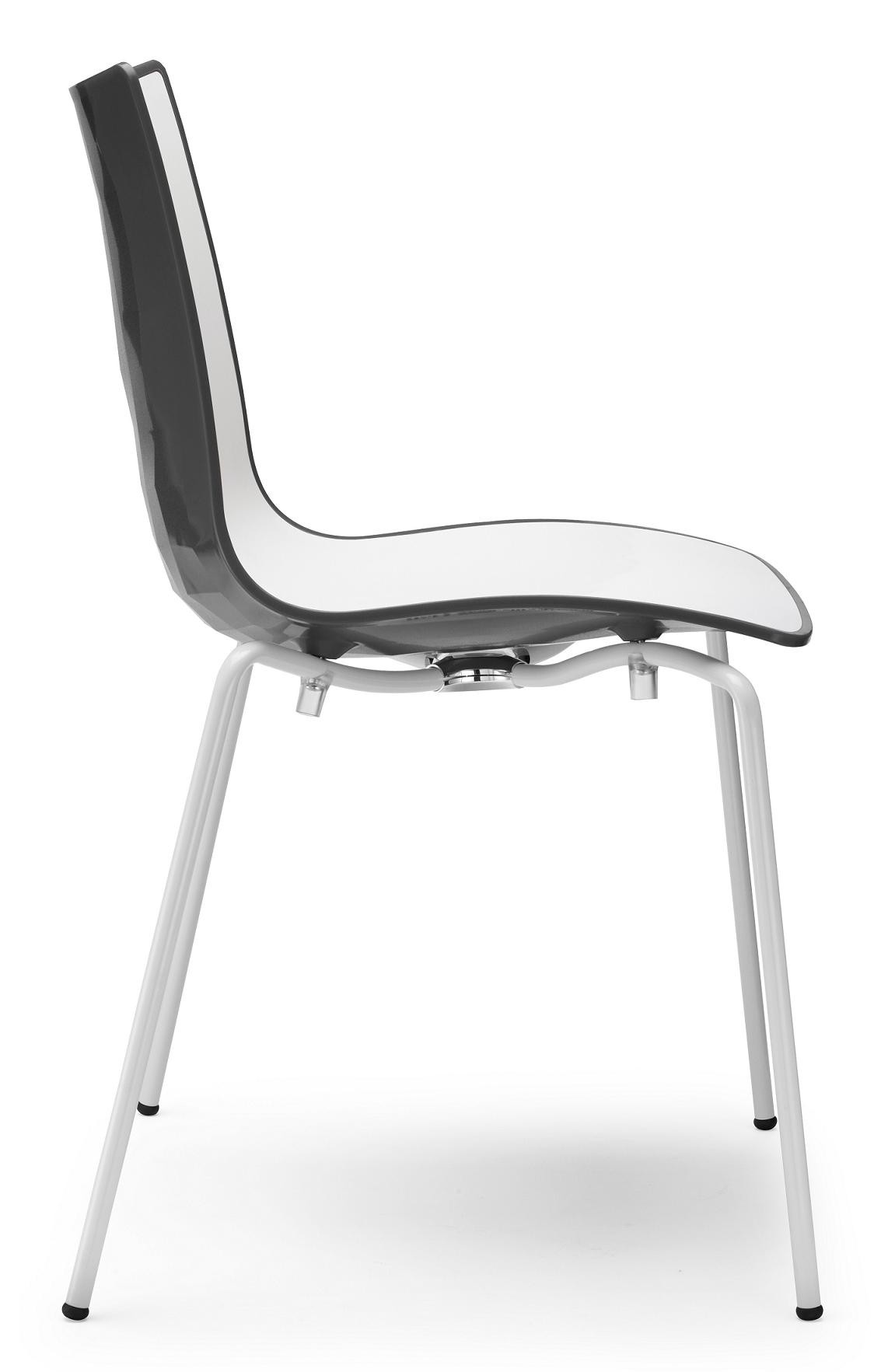 Chaise design empilable, ZEBRA BICOLORE, SCAB DESIGN