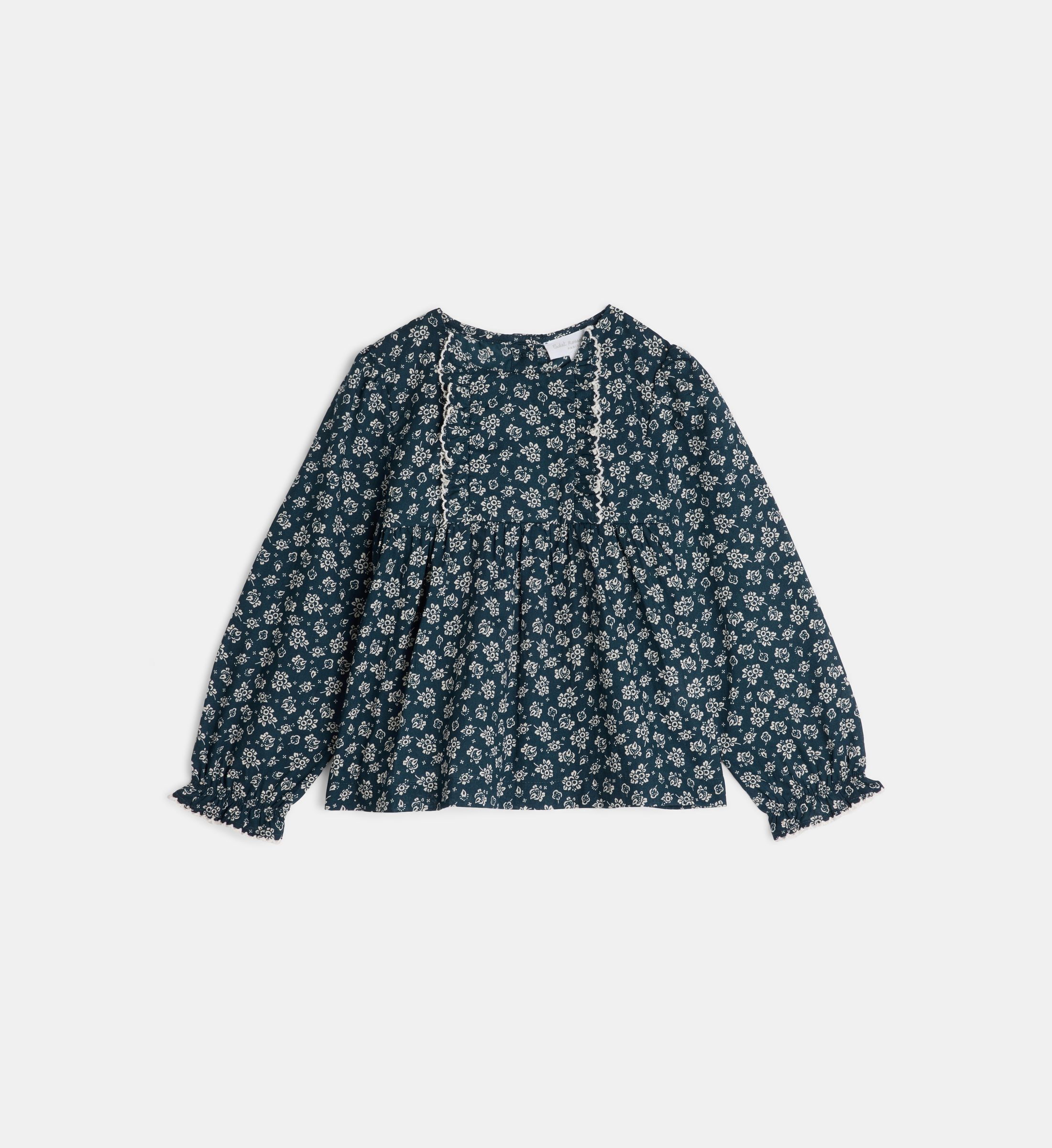 Blouse évasée tabote popeline coton bio, CADET ROUSSELLE