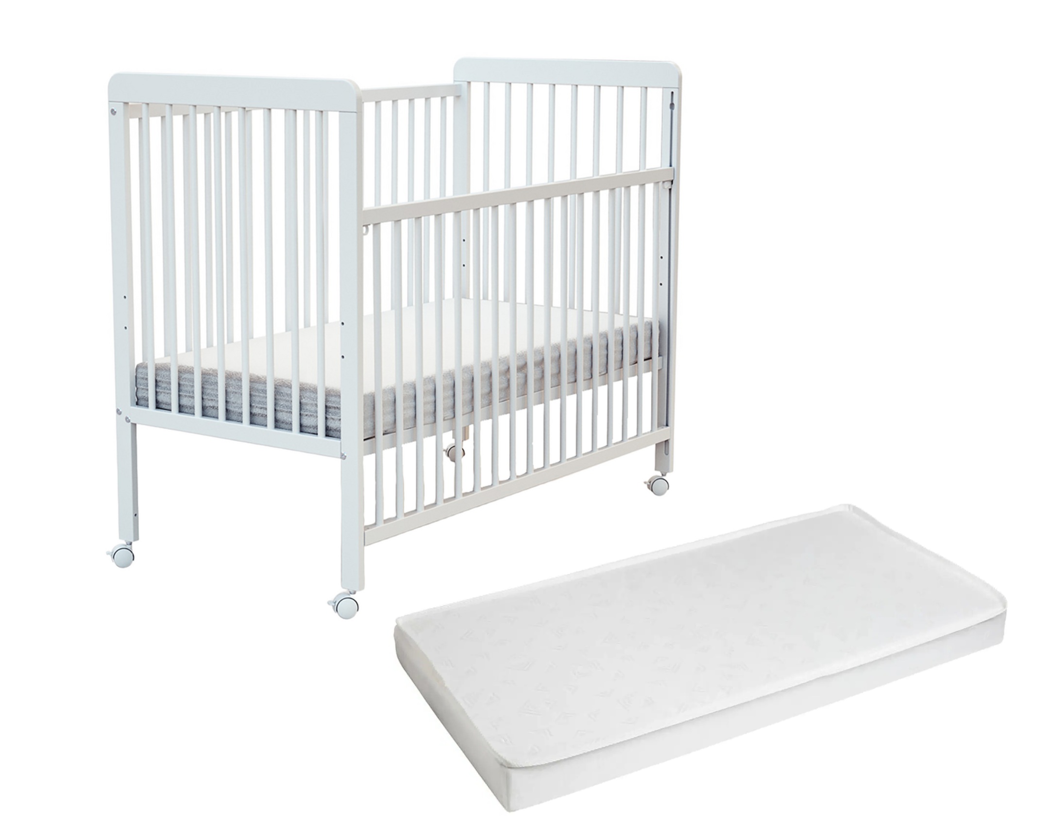 Lit bébé coulissant en bois avec matelas LIVO, WEBABY