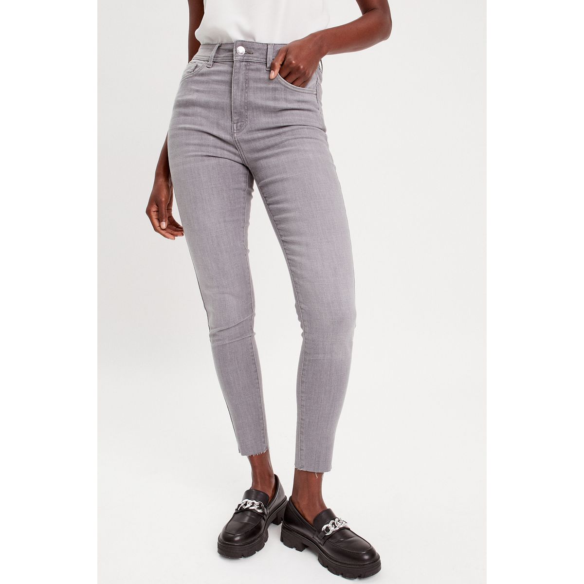 Jean gris shop anthracite femme