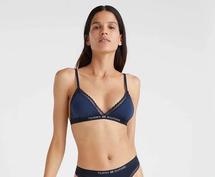 Triangle en microfibre et dentelle, TOMMY HILFIGER