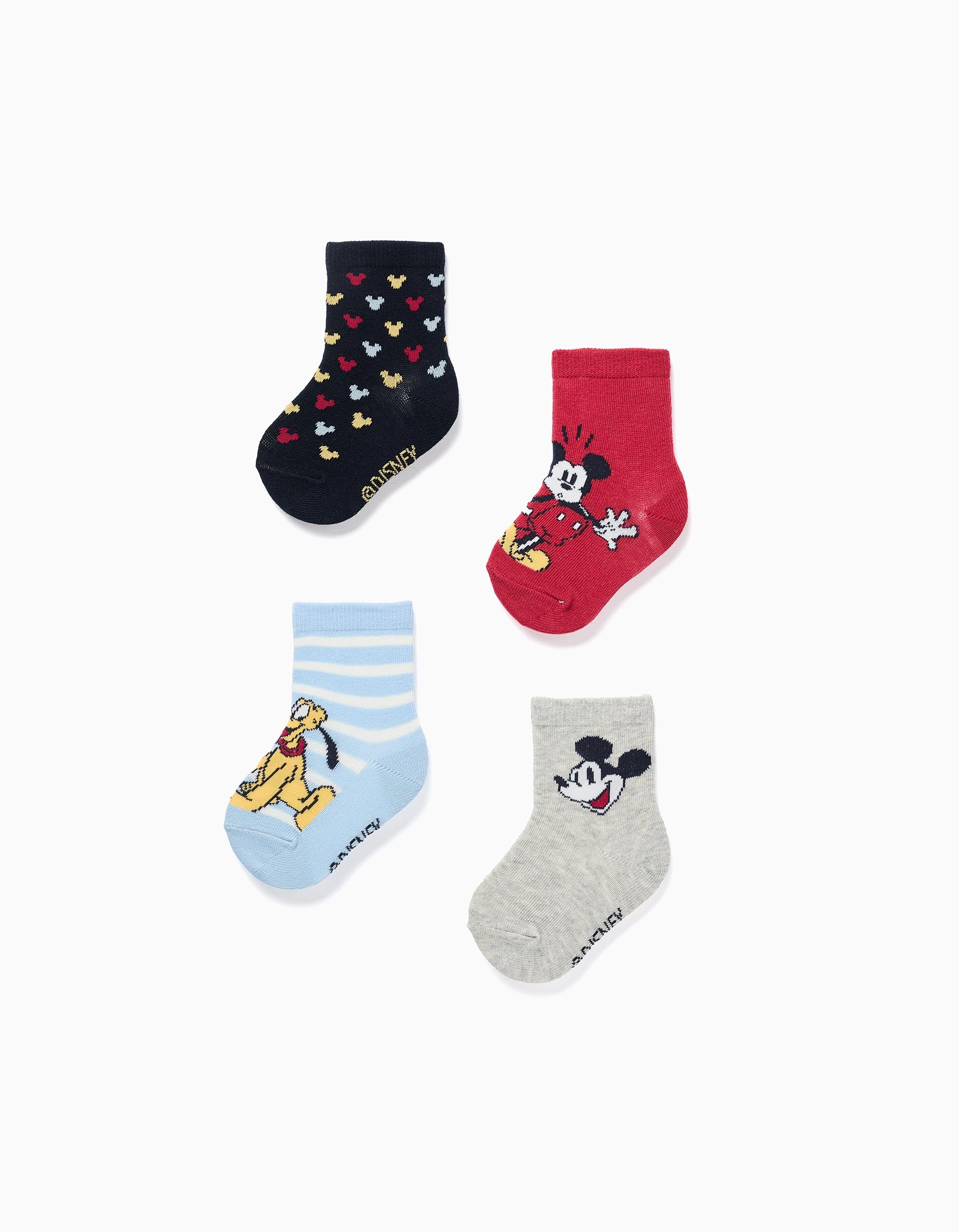 4 paires de chaussettes avec imprimés Mickey et Pluto, ZIPPY