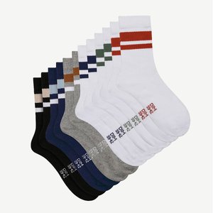 Pack of 6 Pairs of Sports Crew Socks in Cotton Mix DIM image