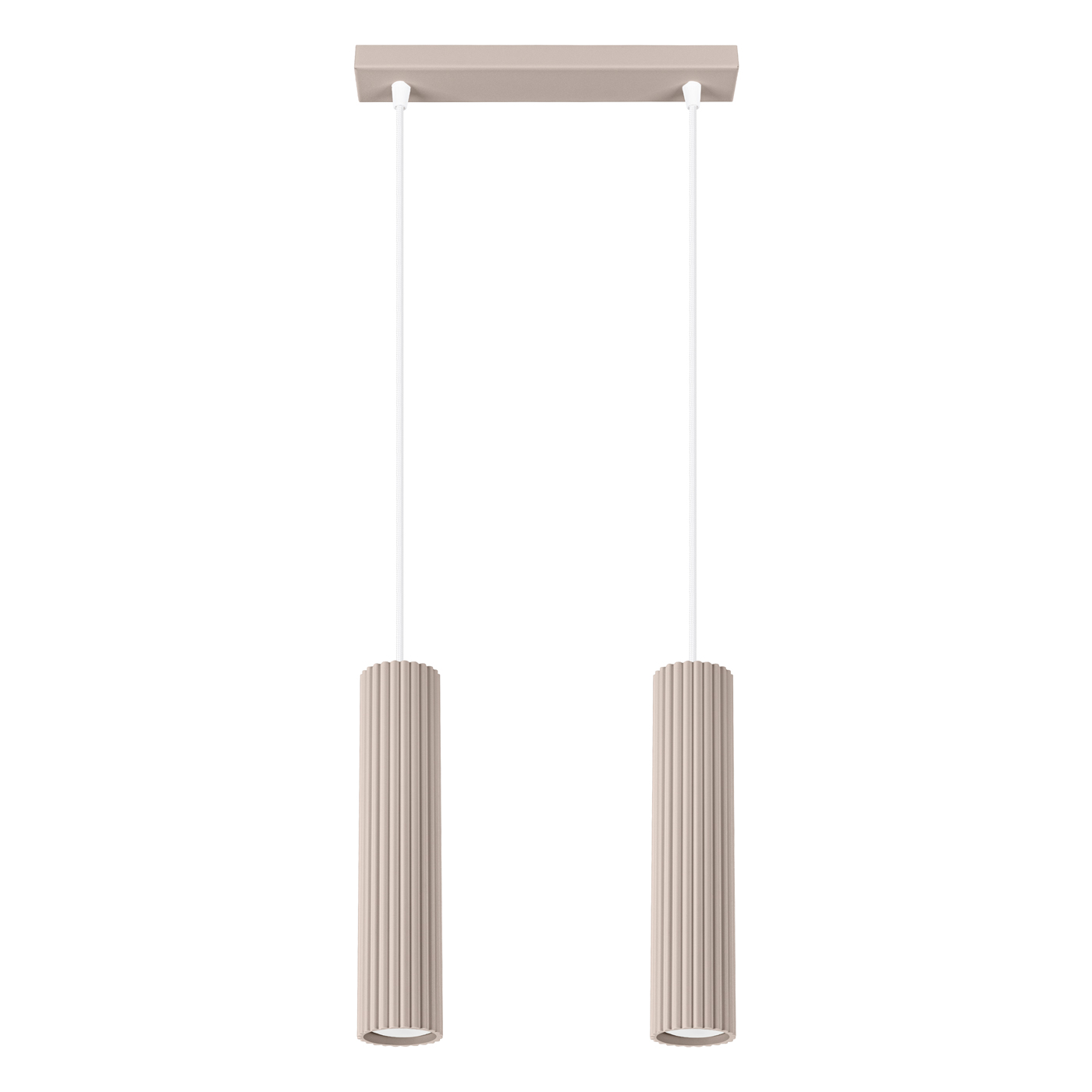 Suspension Aluminium Taupe GU10 2 Karbon, EDEN