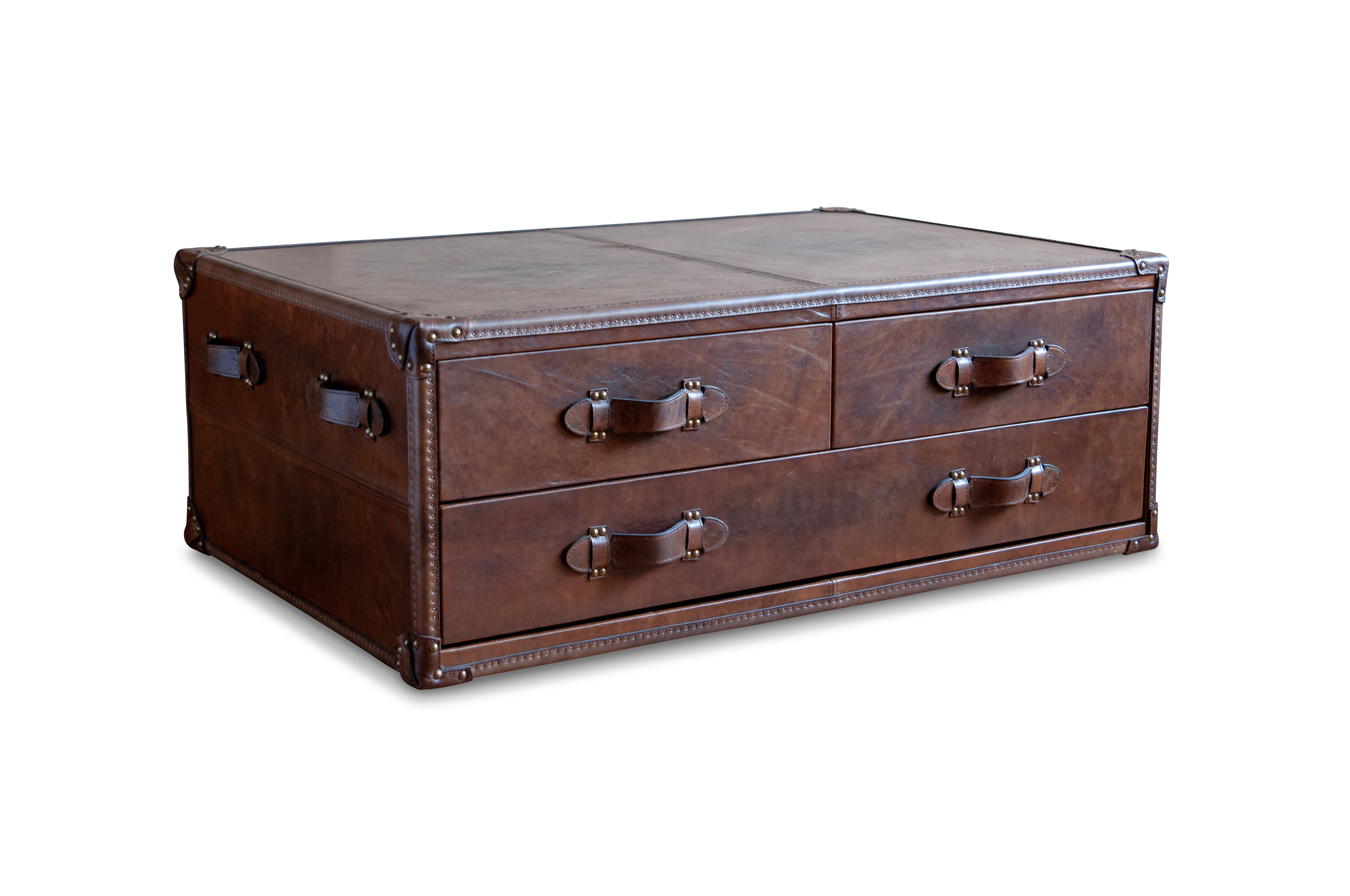 Table basse en cuir GOLDFIELD, PRODUIT INTERIEUR BRUT