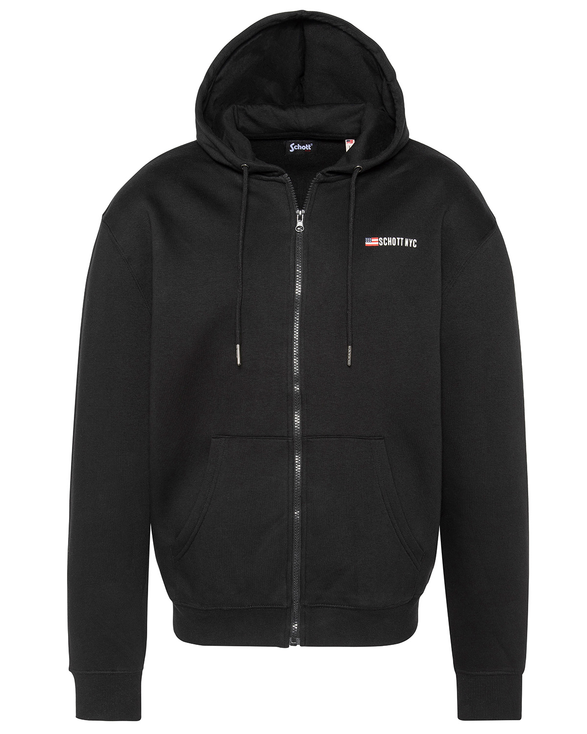 Sweatshirt zippé à capuche, SCHOTT