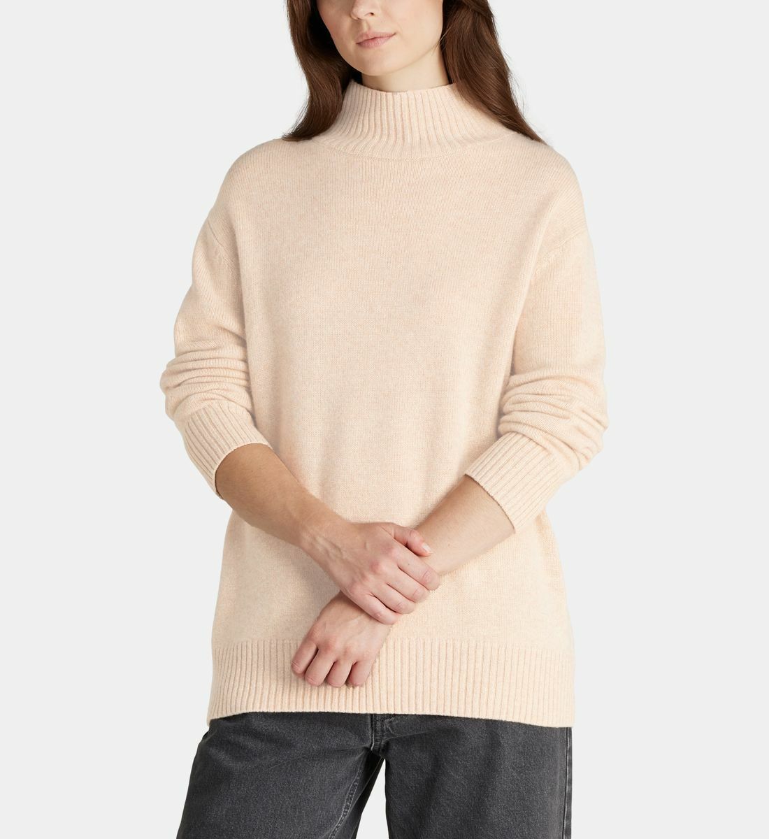 Pull Femme Lafayette 148 En Cachemire - Col Vachette Gris Motif Câblé - Taille M - Neuf Avec étiquette