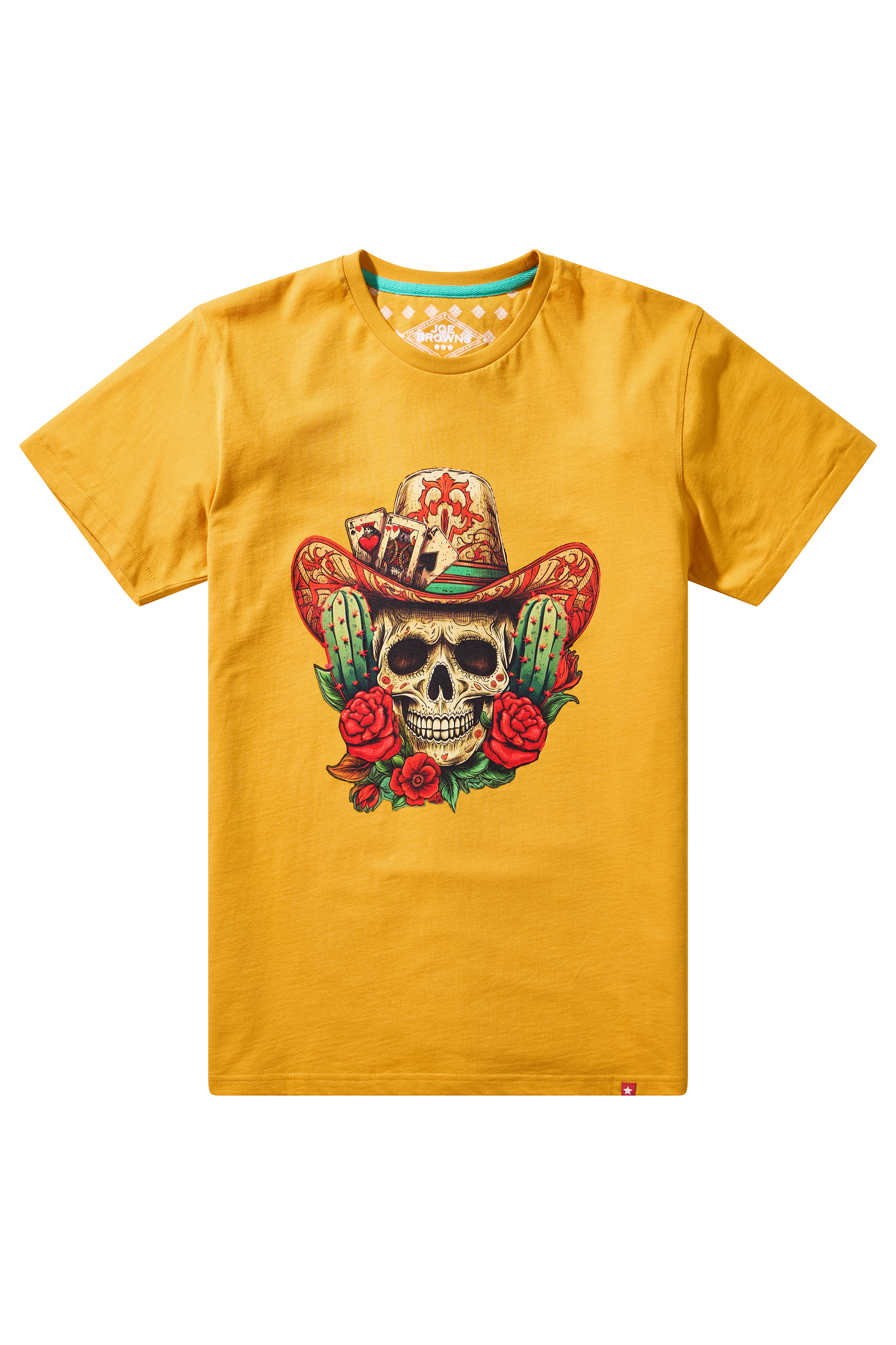 T-shirt graphique cartes et crâne, JOE BROWNS
