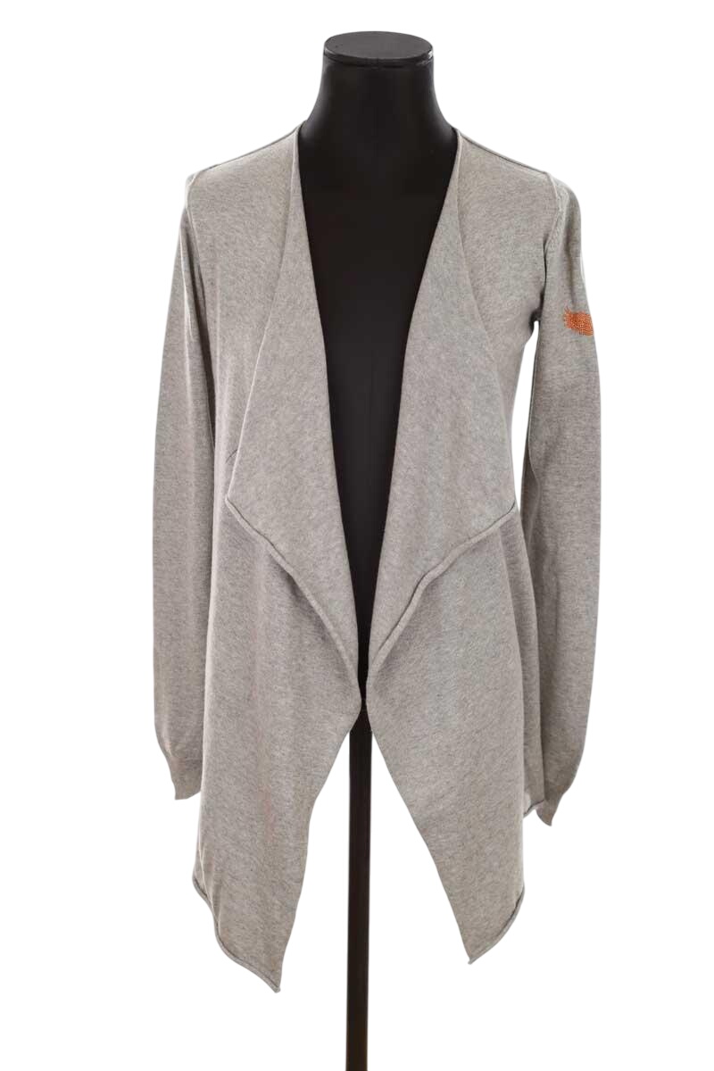 Cardigan Long Fille Clayeux - Taille 10 Ans (140) - Gris Clair 100% Coton - Très Bon état (porté 1-2 Fois)