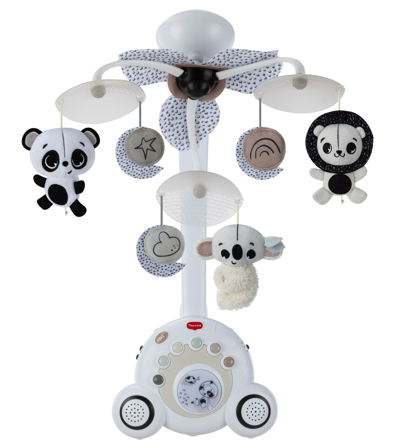TINY LOVE Mobile bébé pour berceau Soothe & Groove Black & White, TINY LOVE