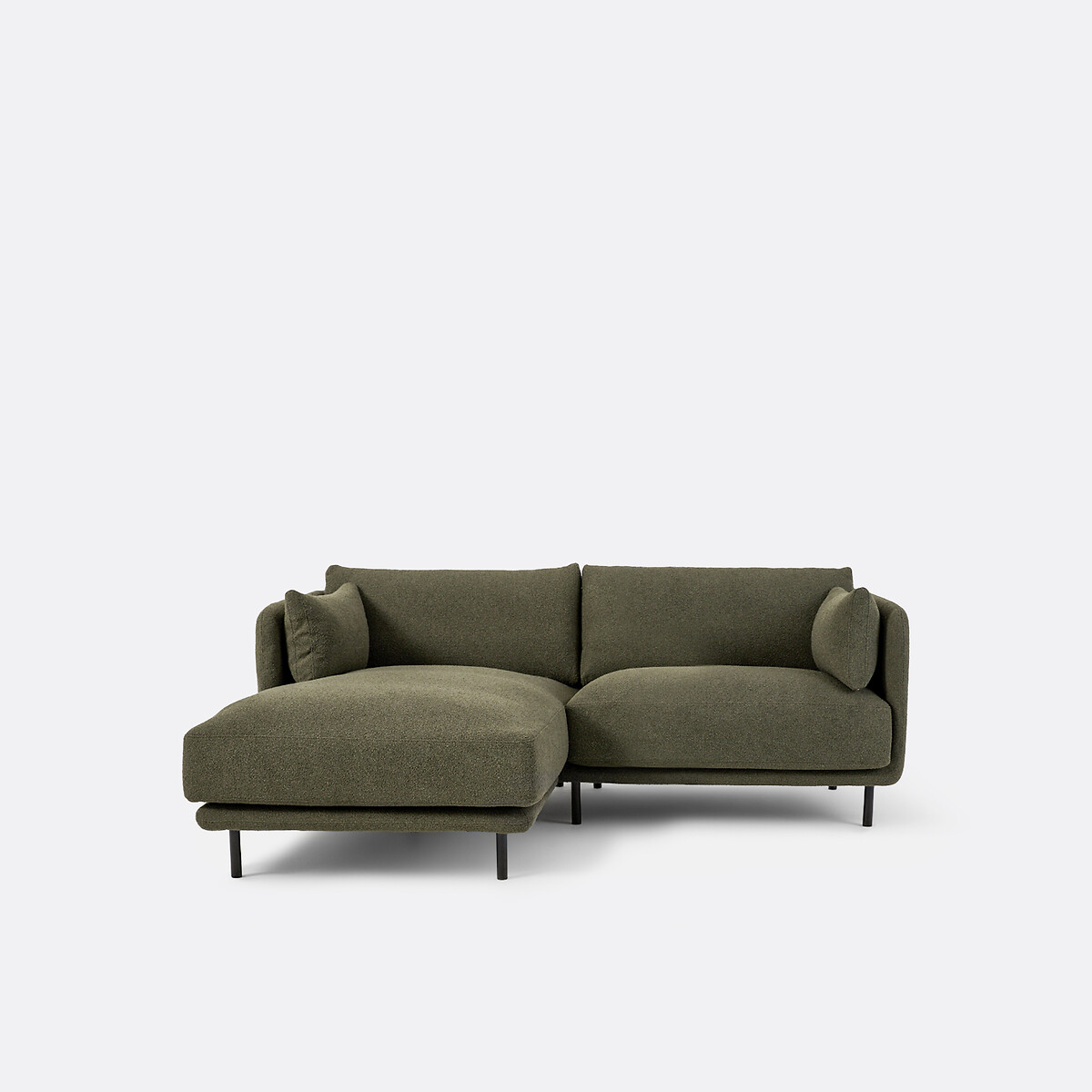 LA REDOUTE INTERIEURS Compacte hoekbank links, fijne badstof, Victor