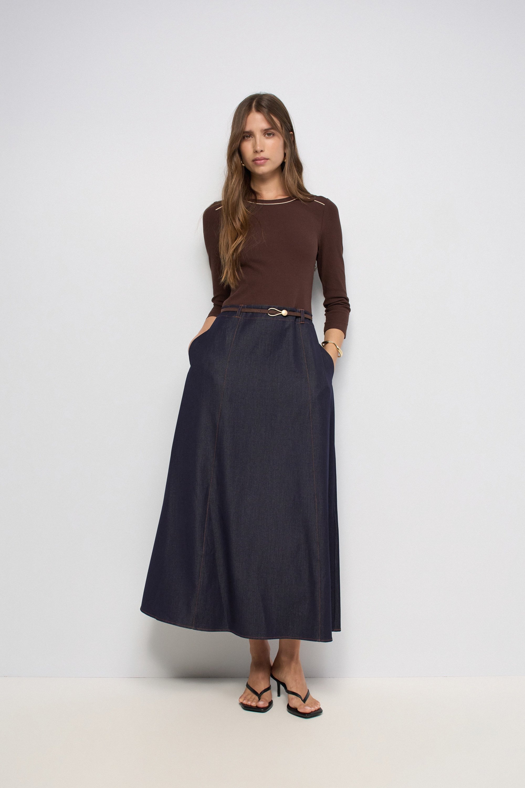 ROBE BI-MATIÈRE, SALSA JEANS