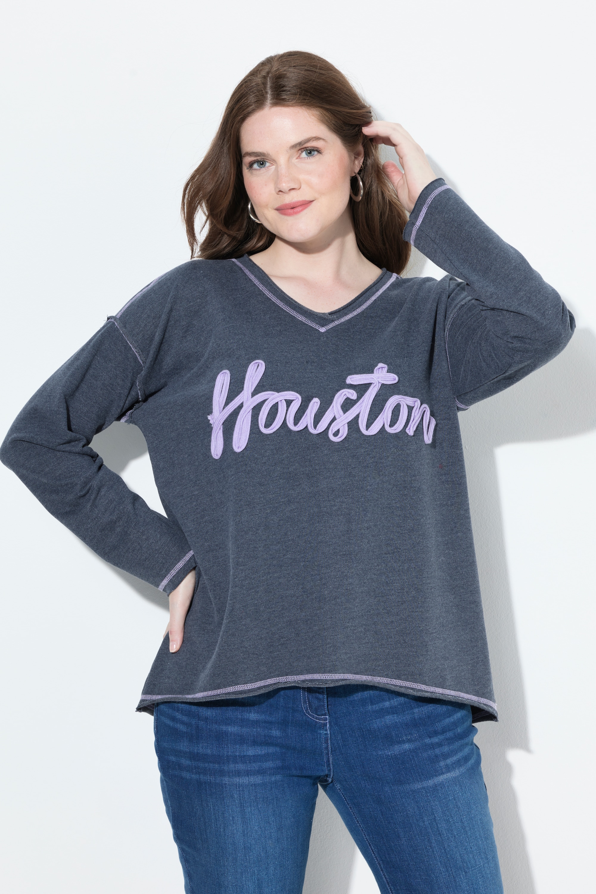 Sweat-shirt imprimé Houston, ULLA POPKEN