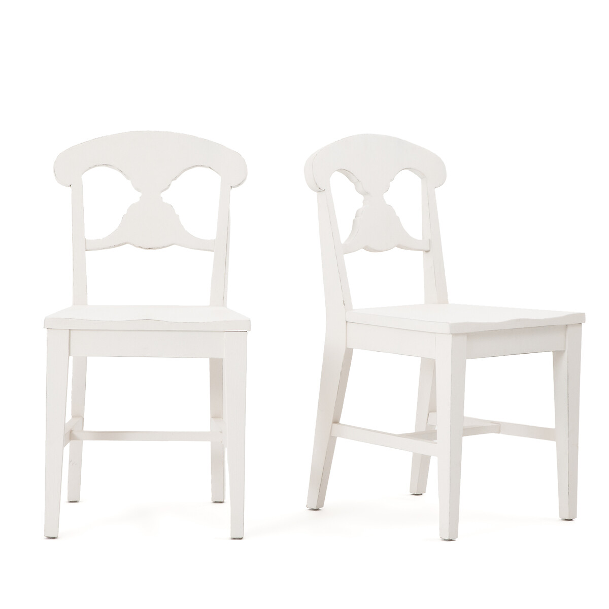 Set of 2 Swedish Pine Aged Effect Chairs