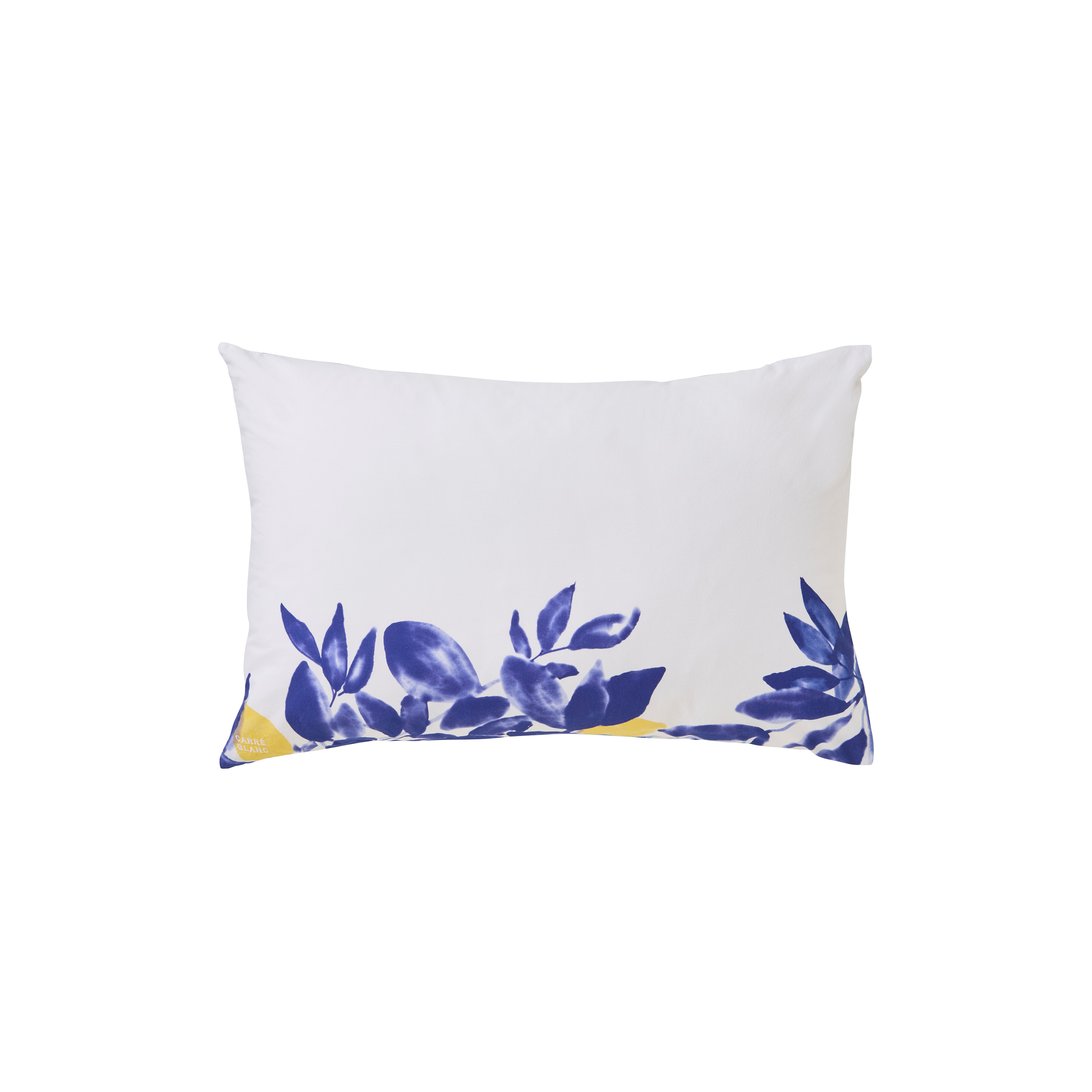 Taie d'oreiller rectangulaire percale de coton LA PERLE, CARRE BLANC