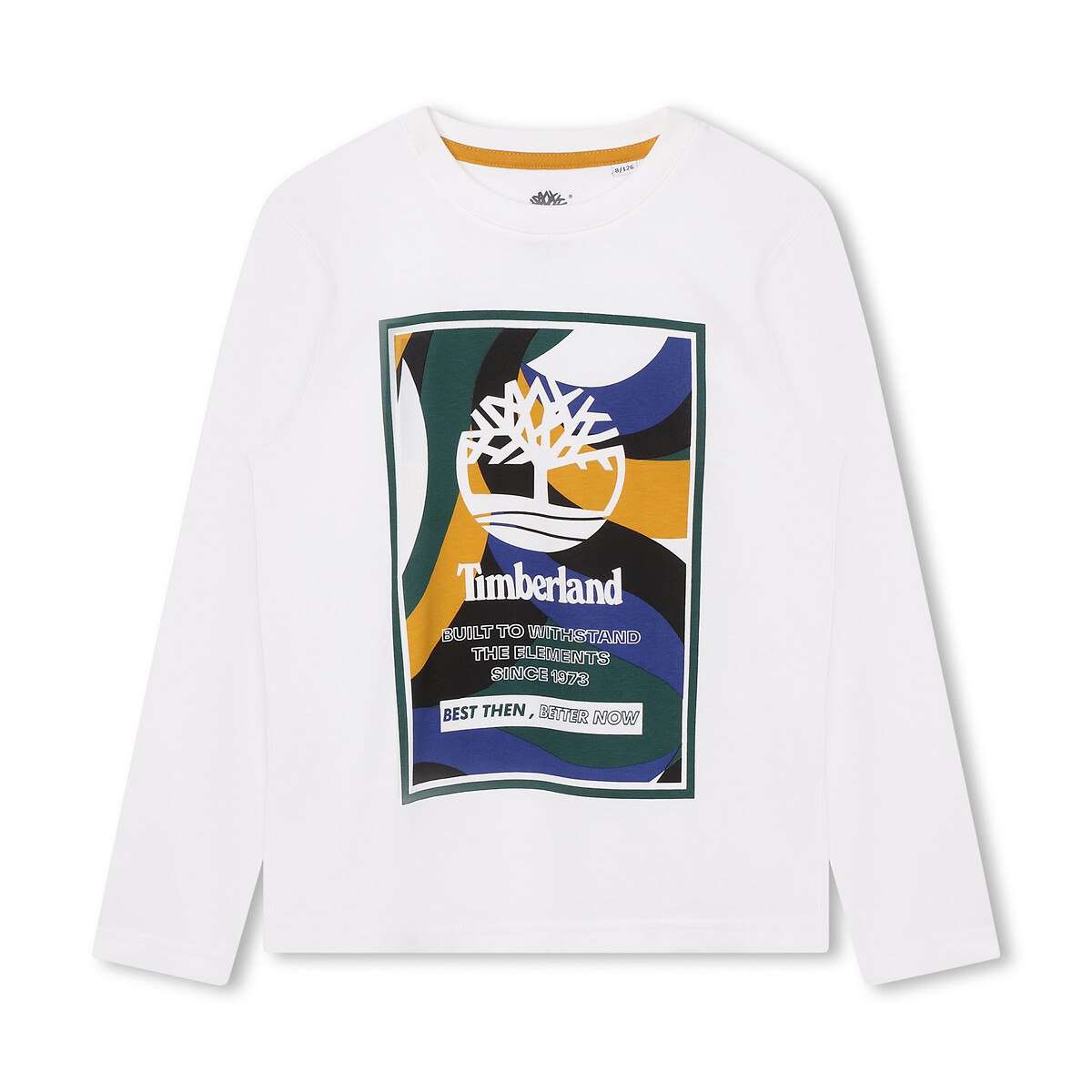 Image of Logo Print T-Shirt in Jersey Cotton with Long Sleeves