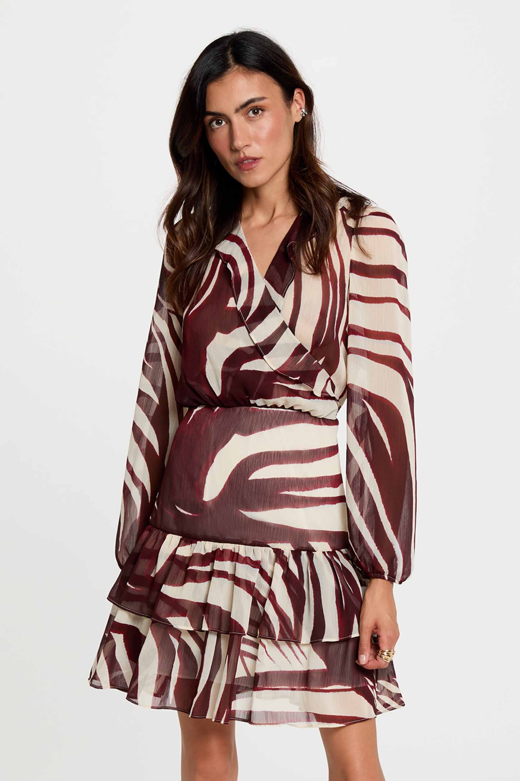 Robe courte col v, MORGAN