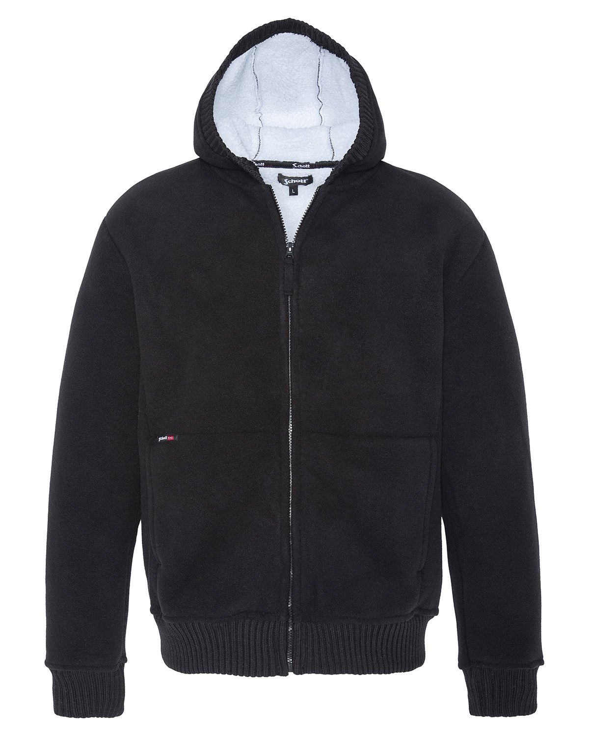 Sweatshirt polaire zippé à capuche, SCHOTT
