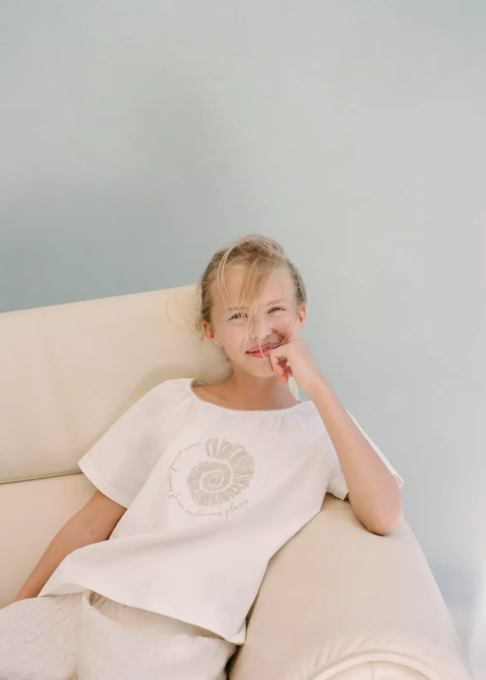 T-shirt coton détail brodé, MANGO KIDS