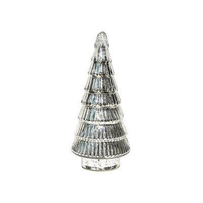 41cm Silver Glass Tree Ornament IVYLINE