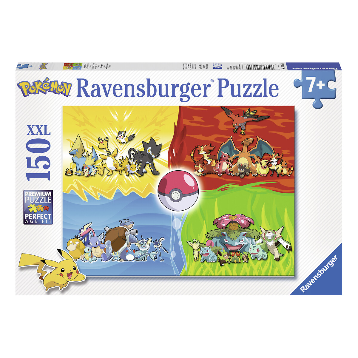 Puzzle XXL les différents Pokémon 150 pièces, RAVENSBURGER