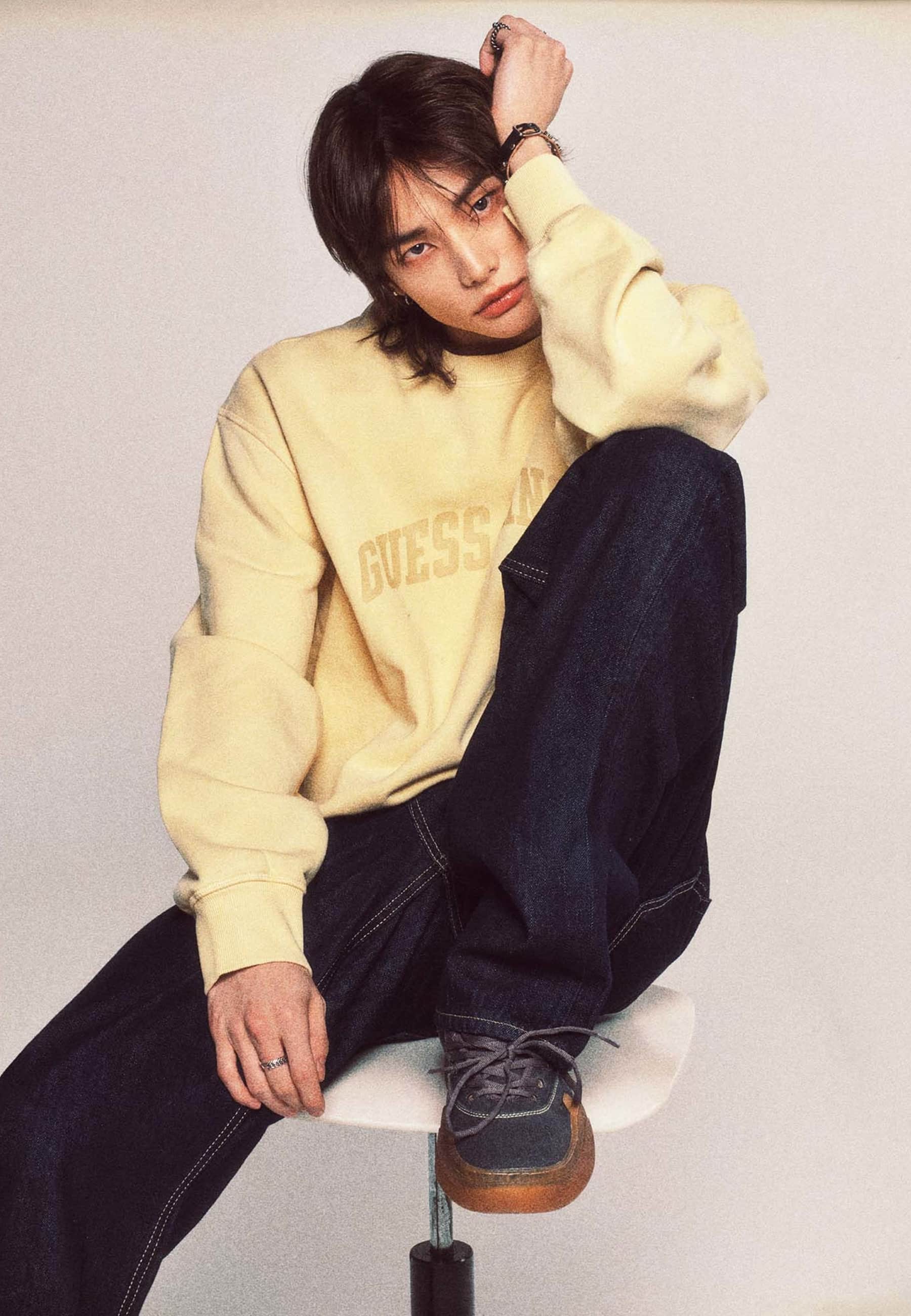 Sweatshirt Avec Logo Imprimé, GUESS JEANS