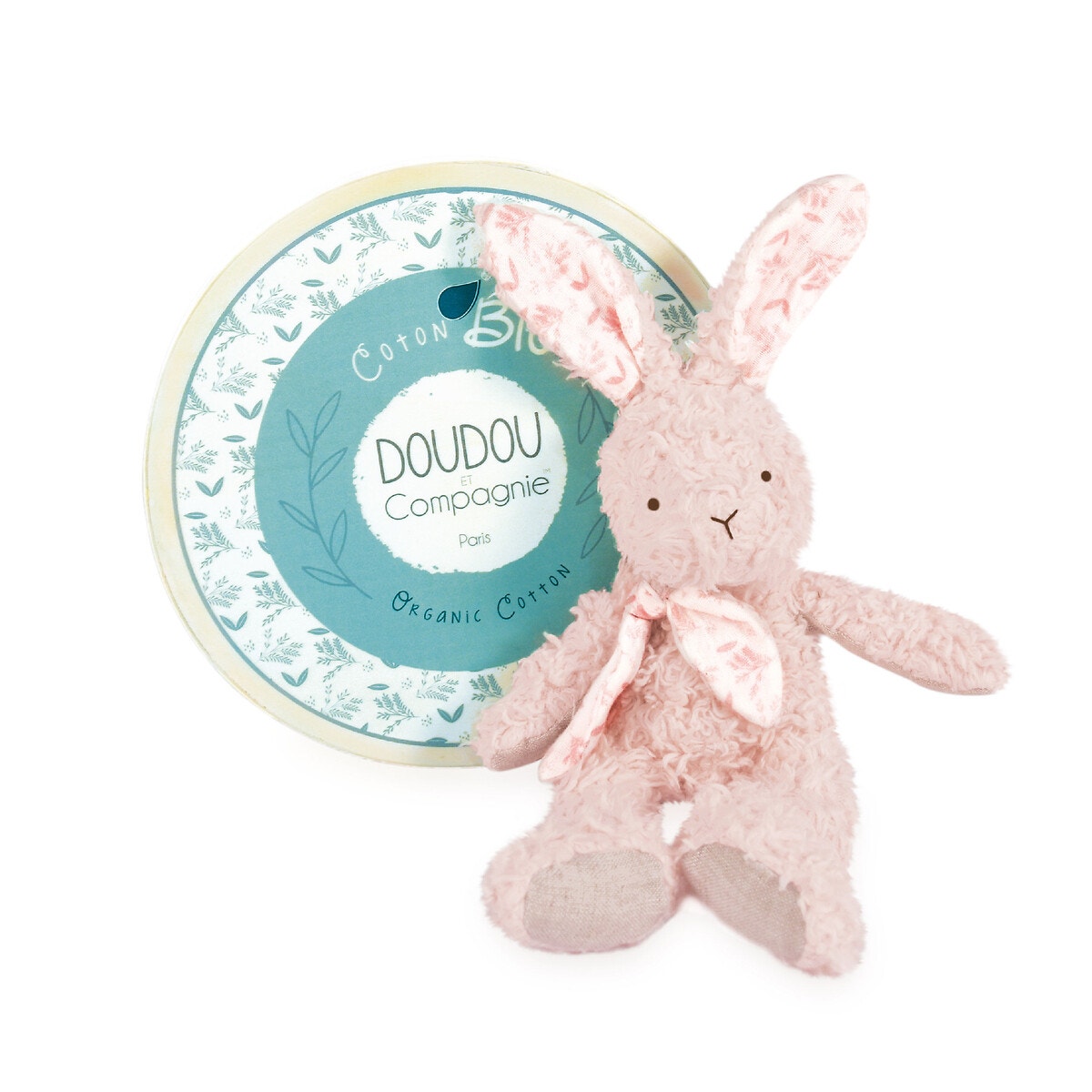 Pantin lapin 25 cm bio, DOUDOU ET COMPAGNIE