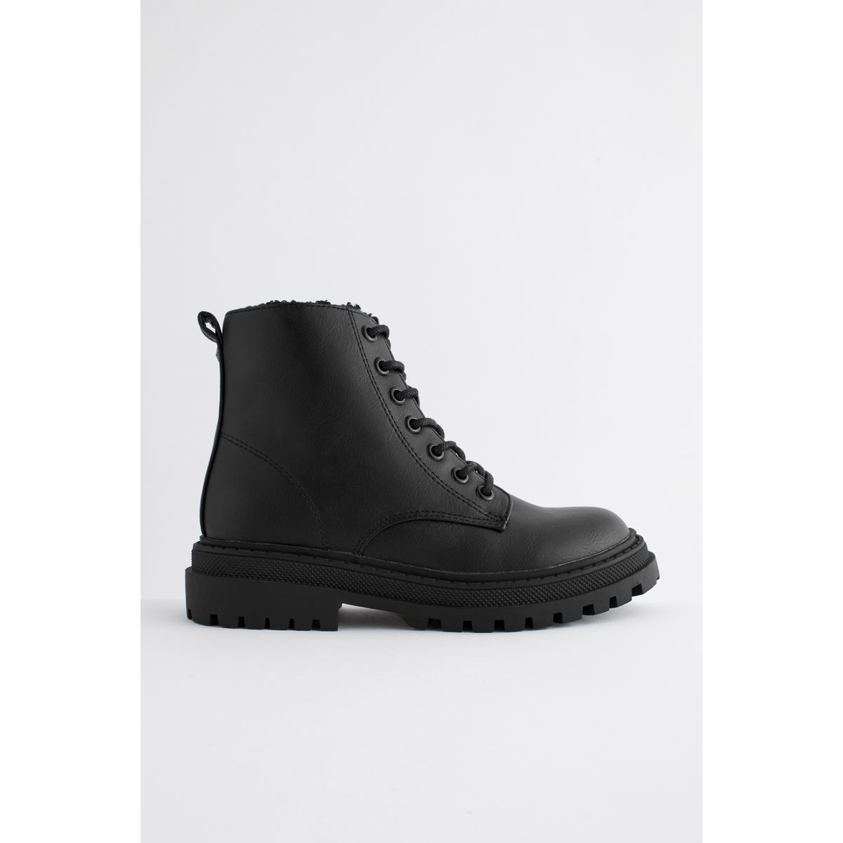 Bottines larges à lacets et doublure chaude, NEXT