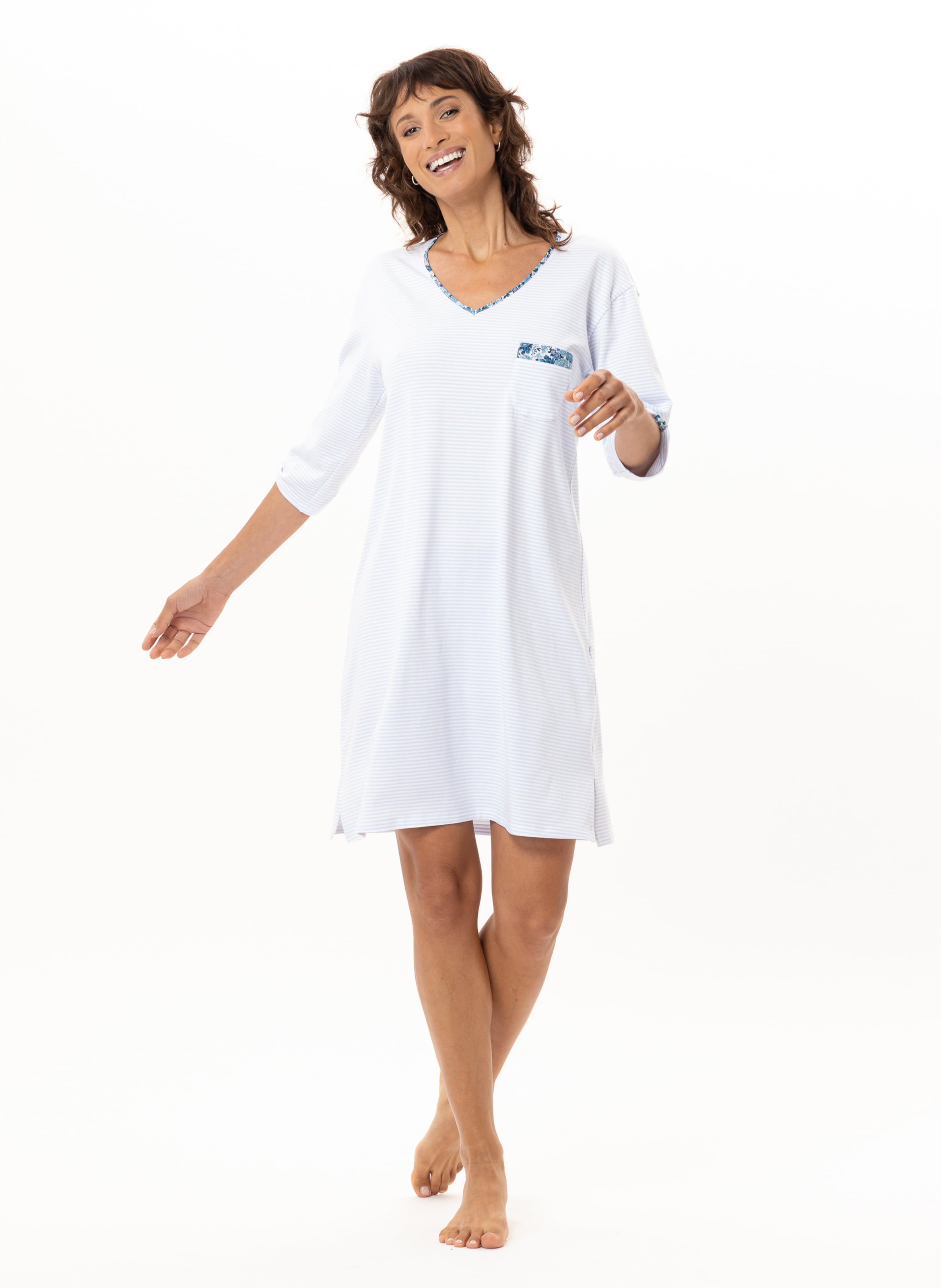 Chemise de nuit en coton GARDEN 201, LE CHAT