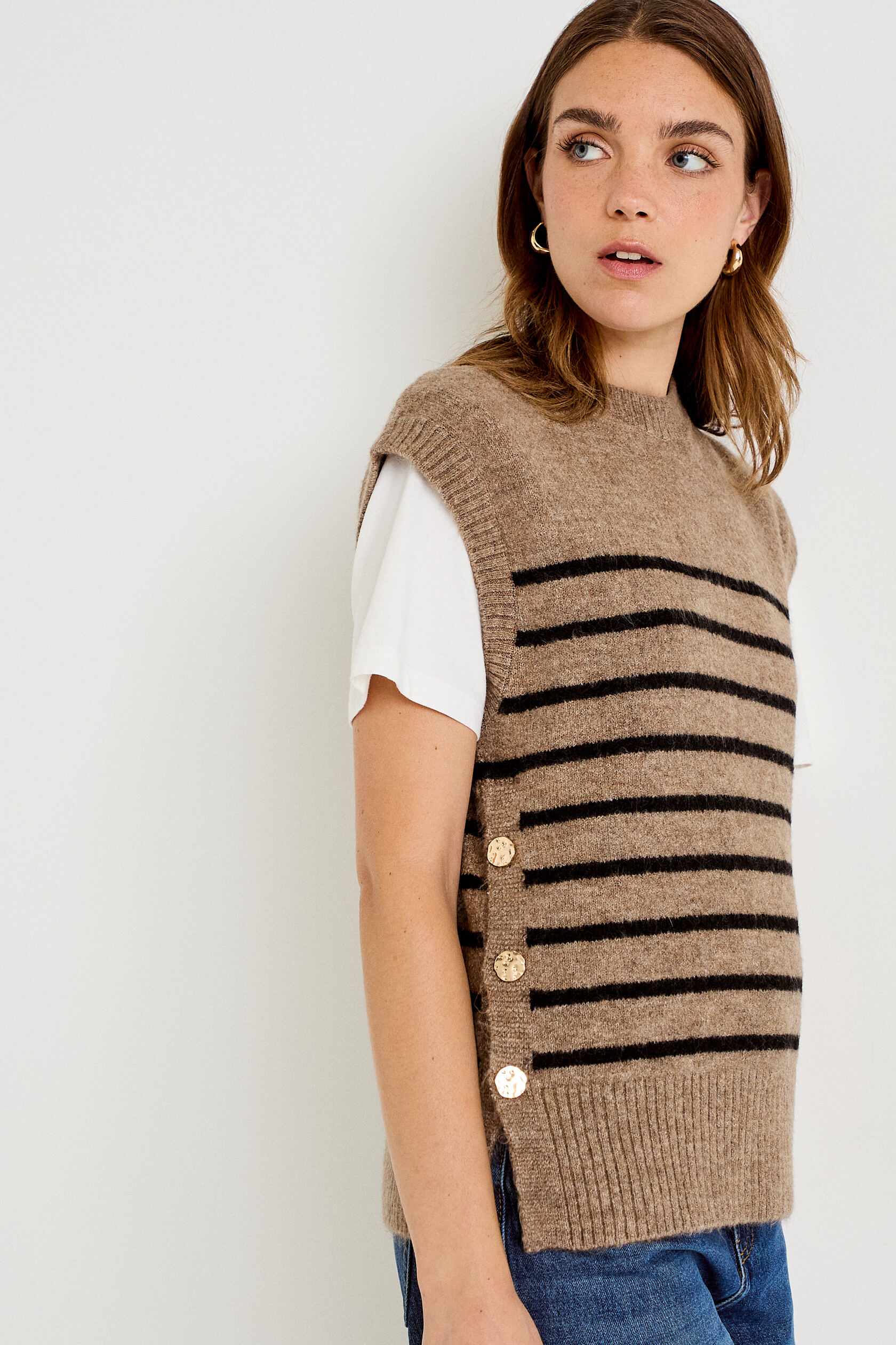 Pull sans manches, CACHE CACHE