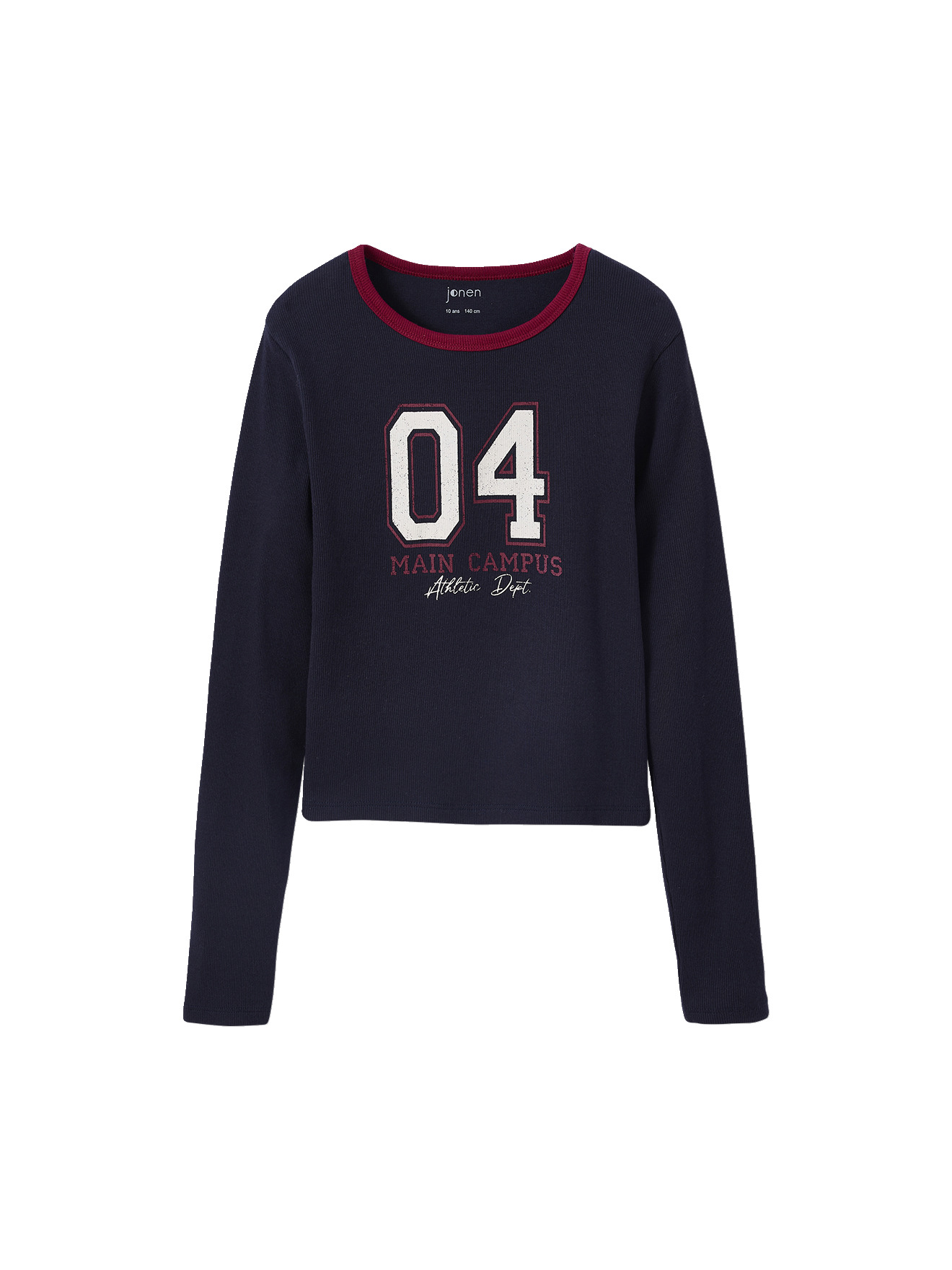 T-shirt cropped manches longues, JONEN