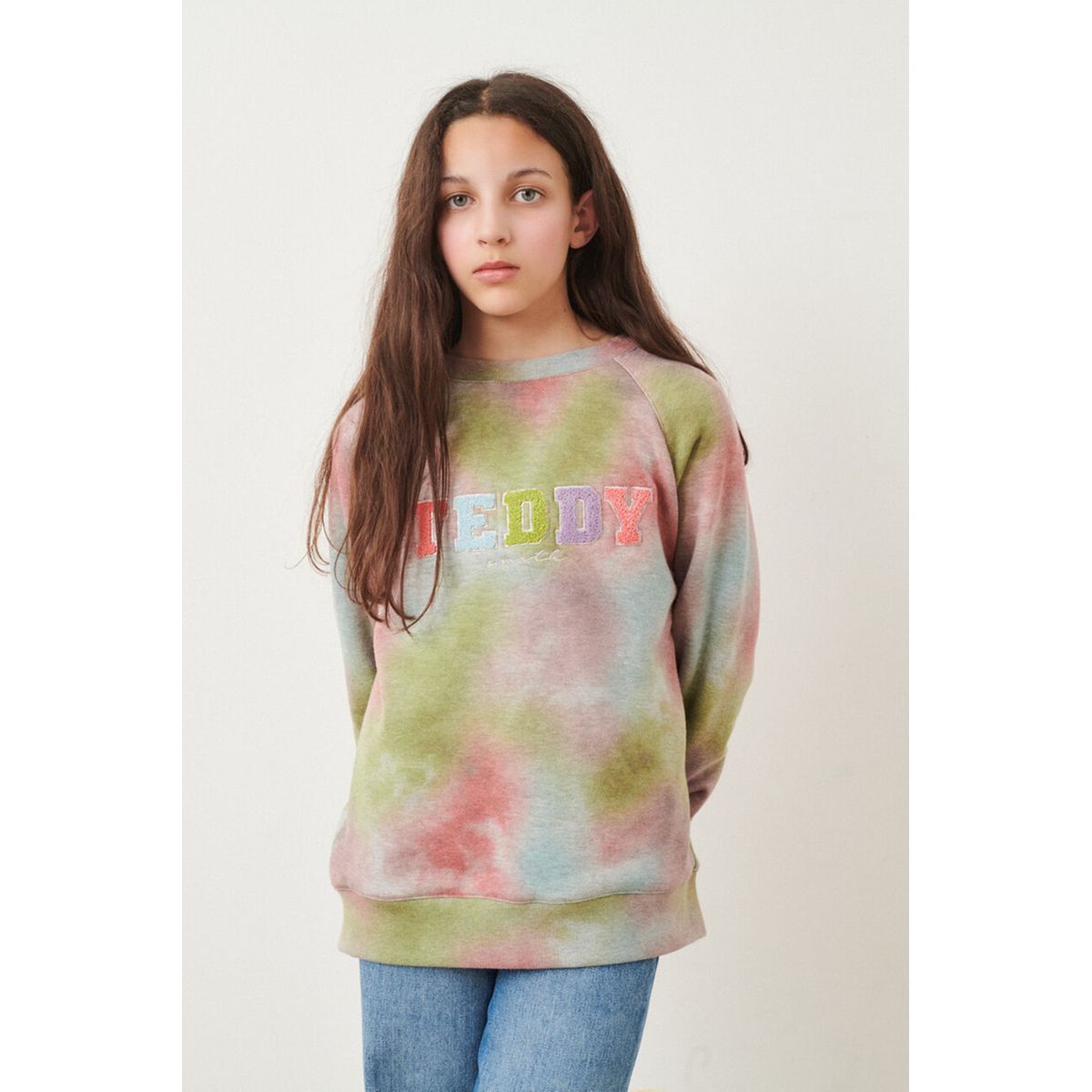 Sweat imprim tie dye s amor tiedye jc bleu dark navy Teddy