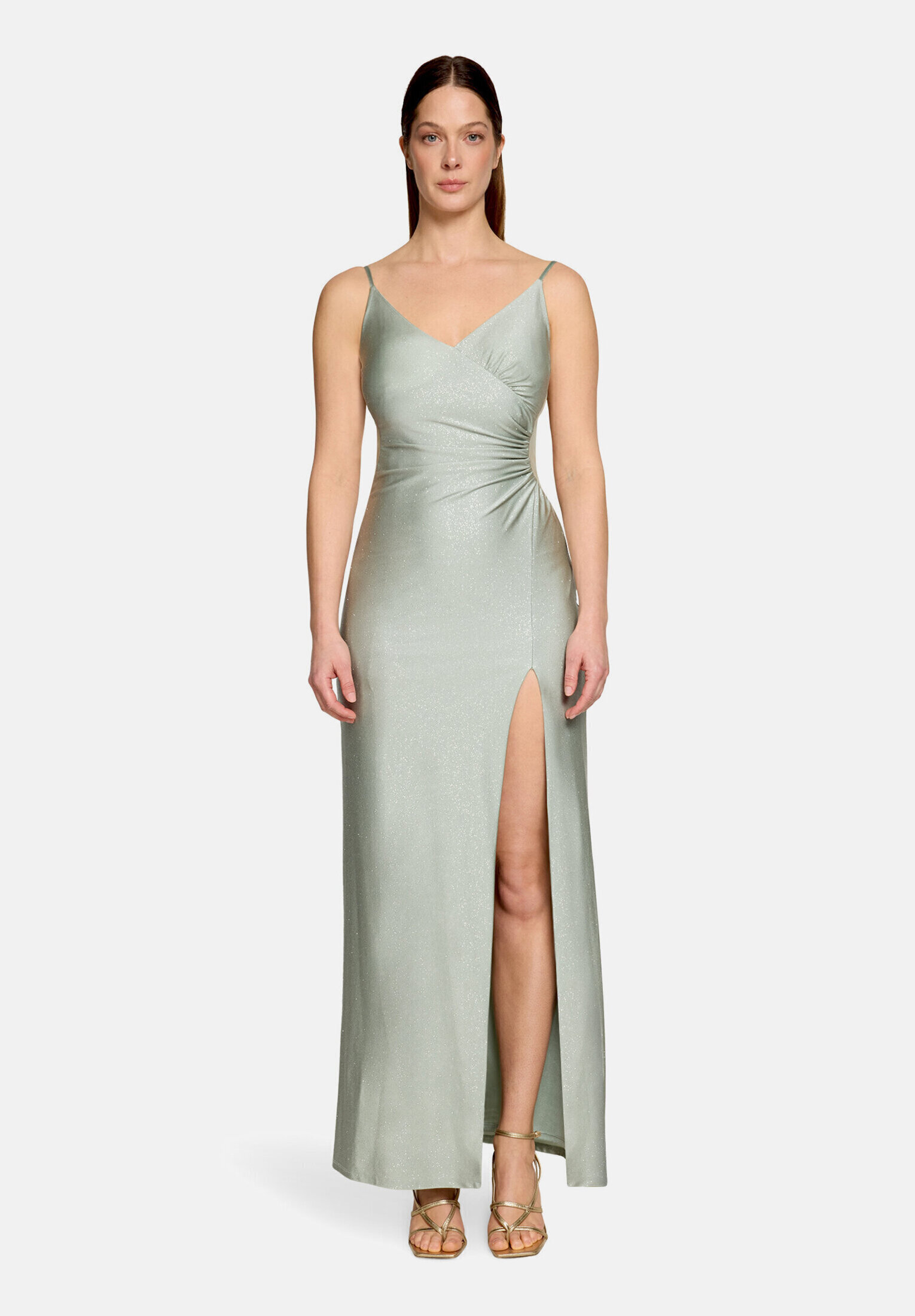 Robe de soirée à fentes d'aisance latérales, VERA MONT