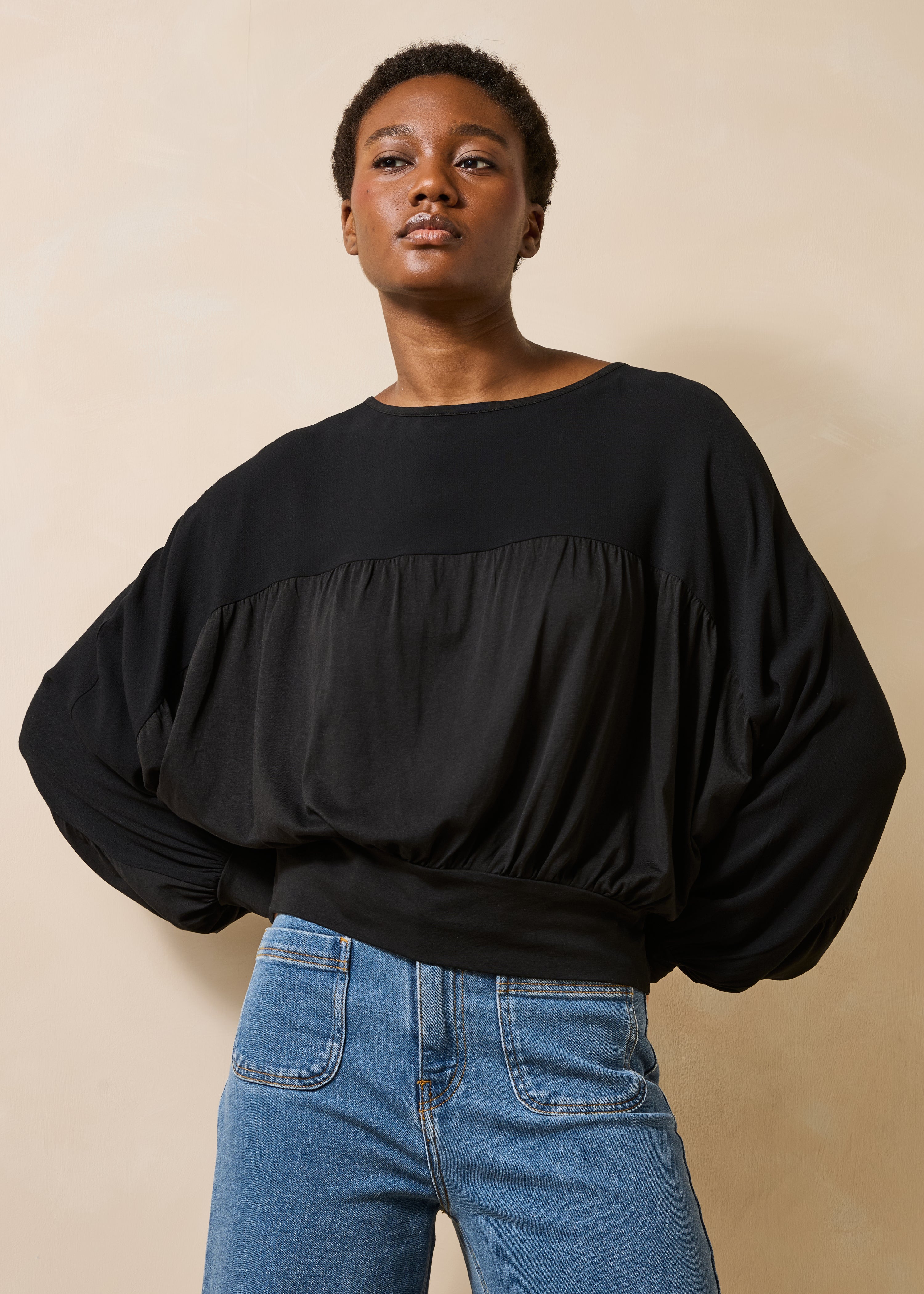 T-shirt en lyocell manches longues, LA FEE MARABOUTEE