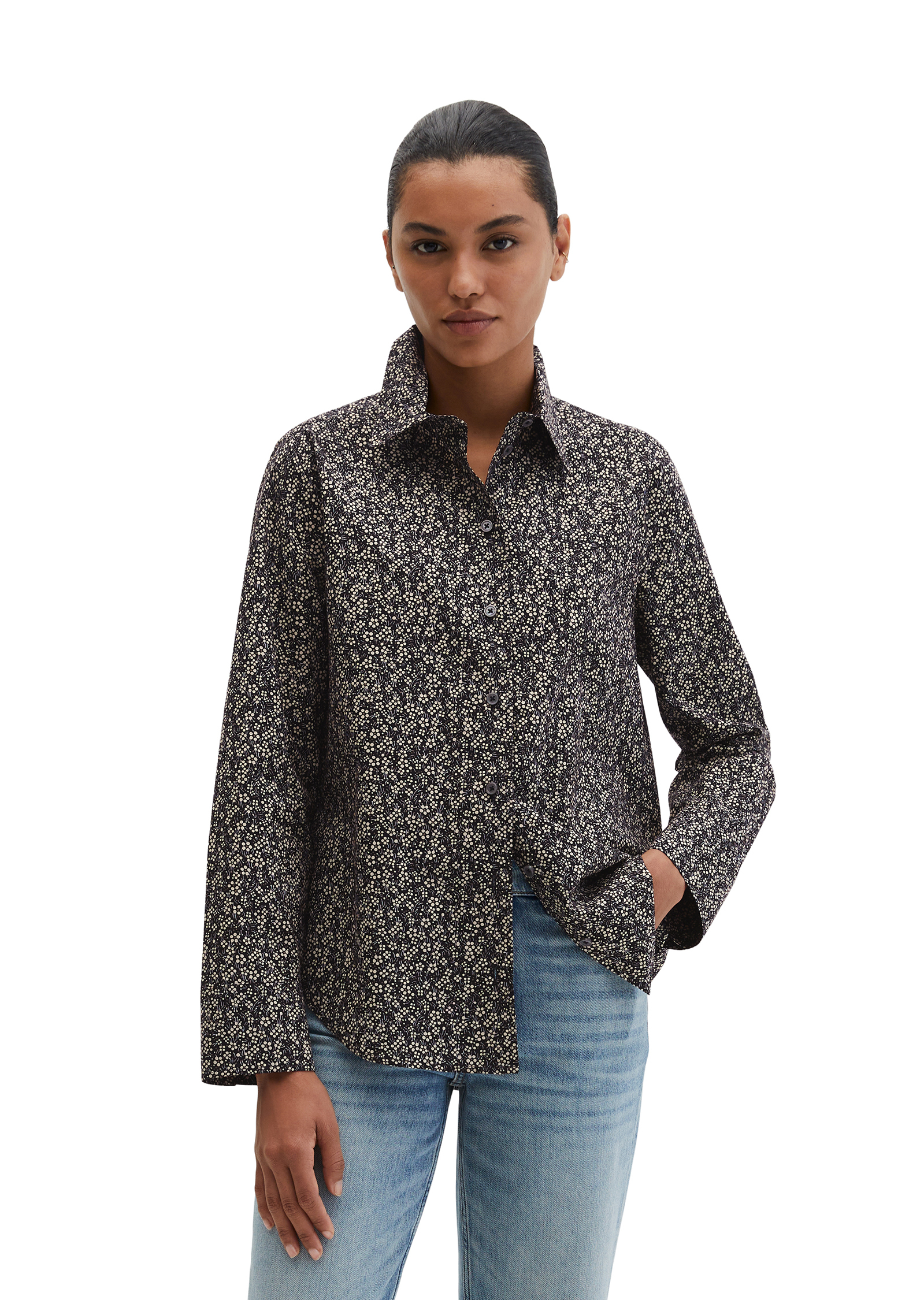 Blouse A-Shape en popeline Papertouch, MARC O'POLO