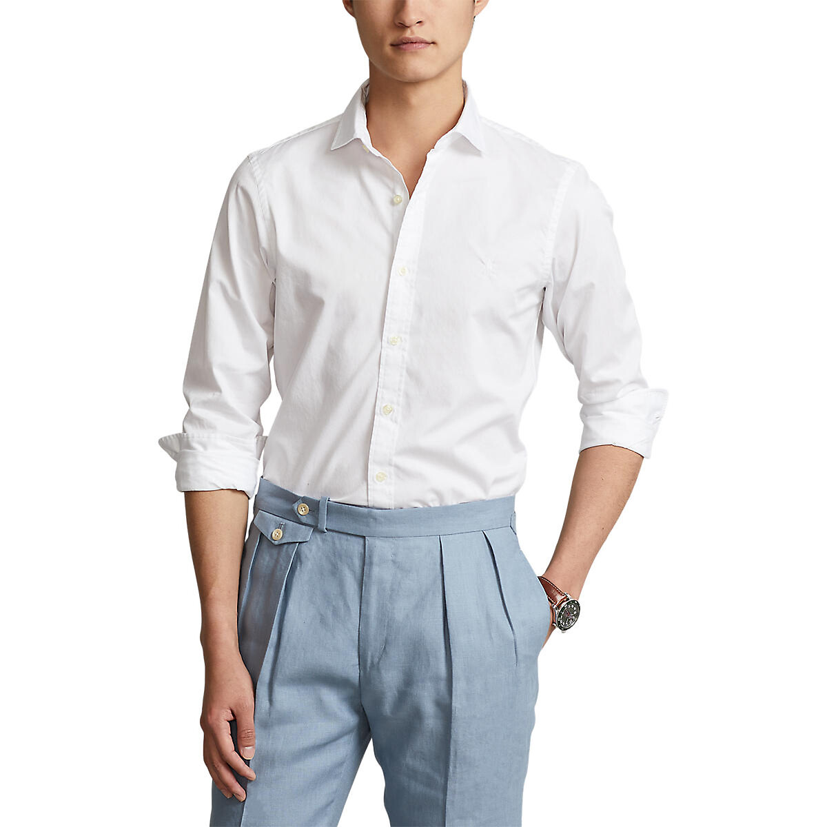 Chemise blanche ralph discount lauren homme slim fit