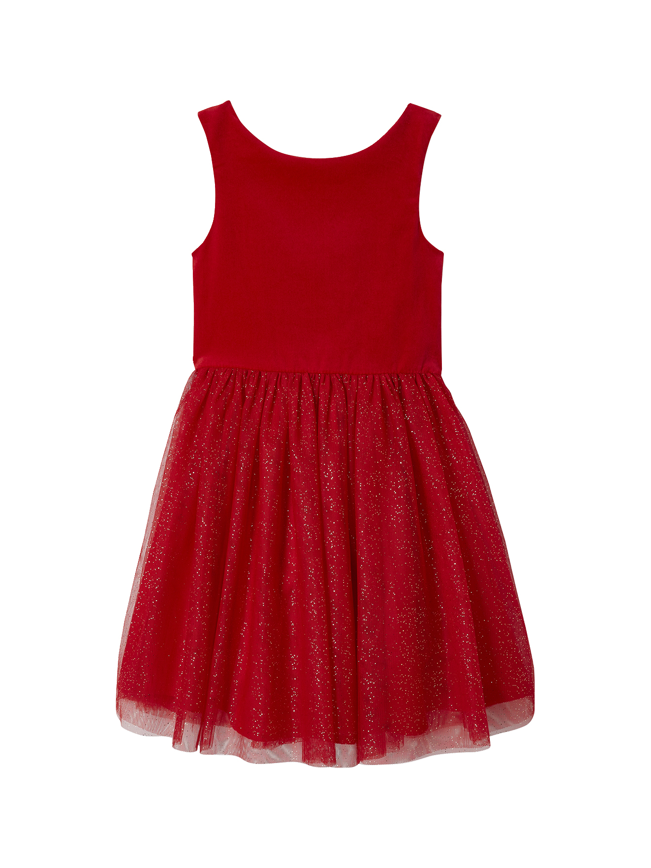 Robe Noël en velours et tulle brillant, VERTBAUDET