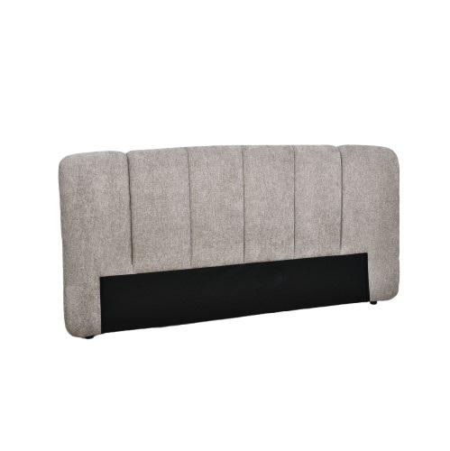 Tête de lit en tissu taupe L238 cm Curve, AMADEUS