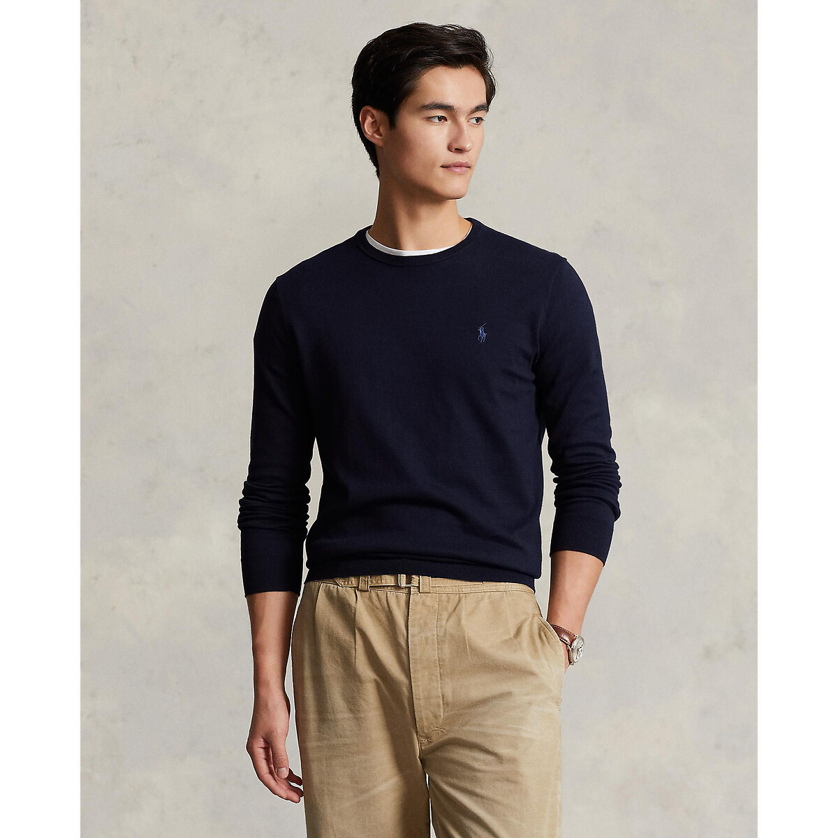 Cotton cable knitted sweater in neutrals - Polo Ralph Lauren