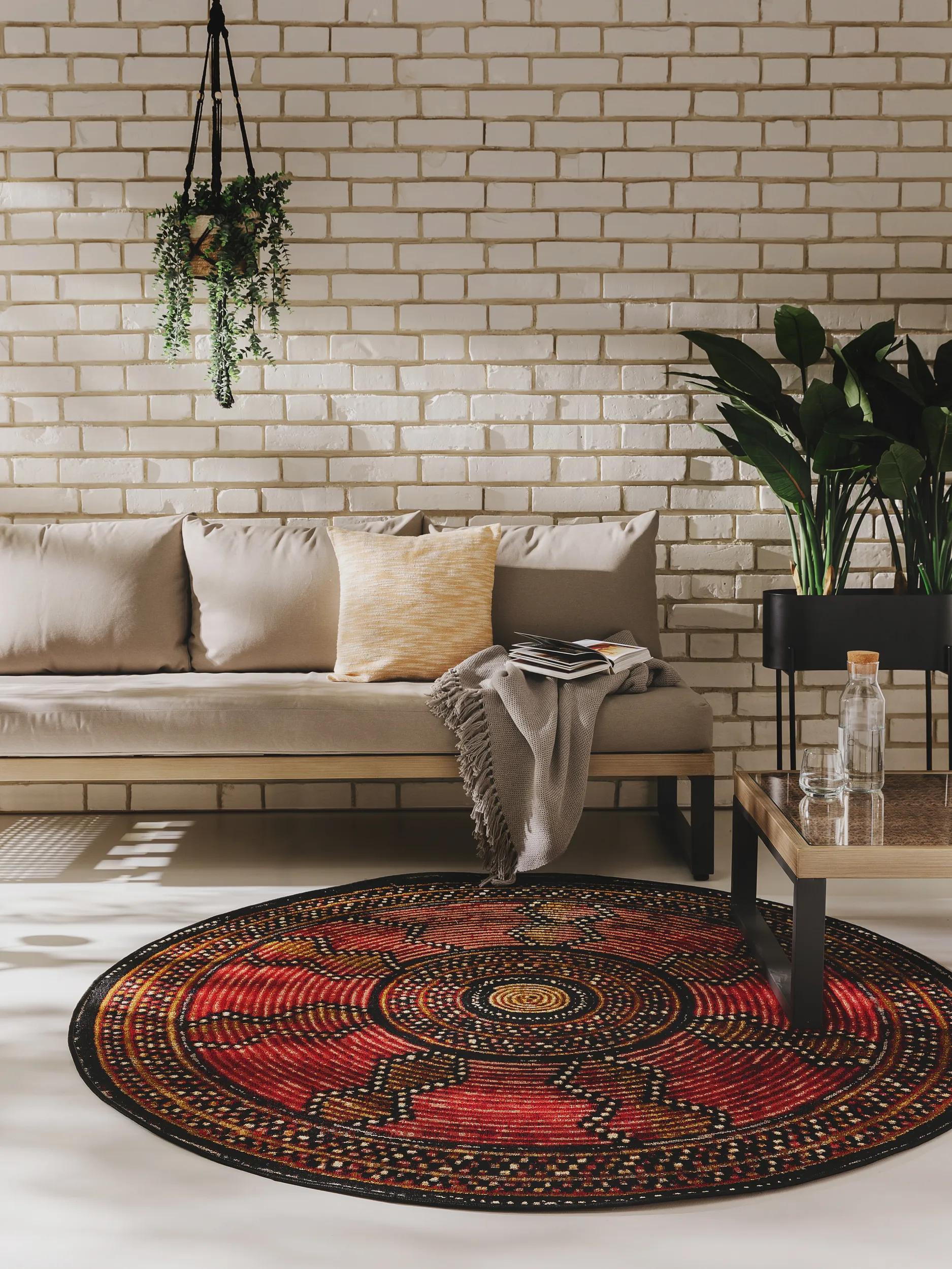 Tapis d'extérieur & intérieur rond ARTIS, BENUTA 