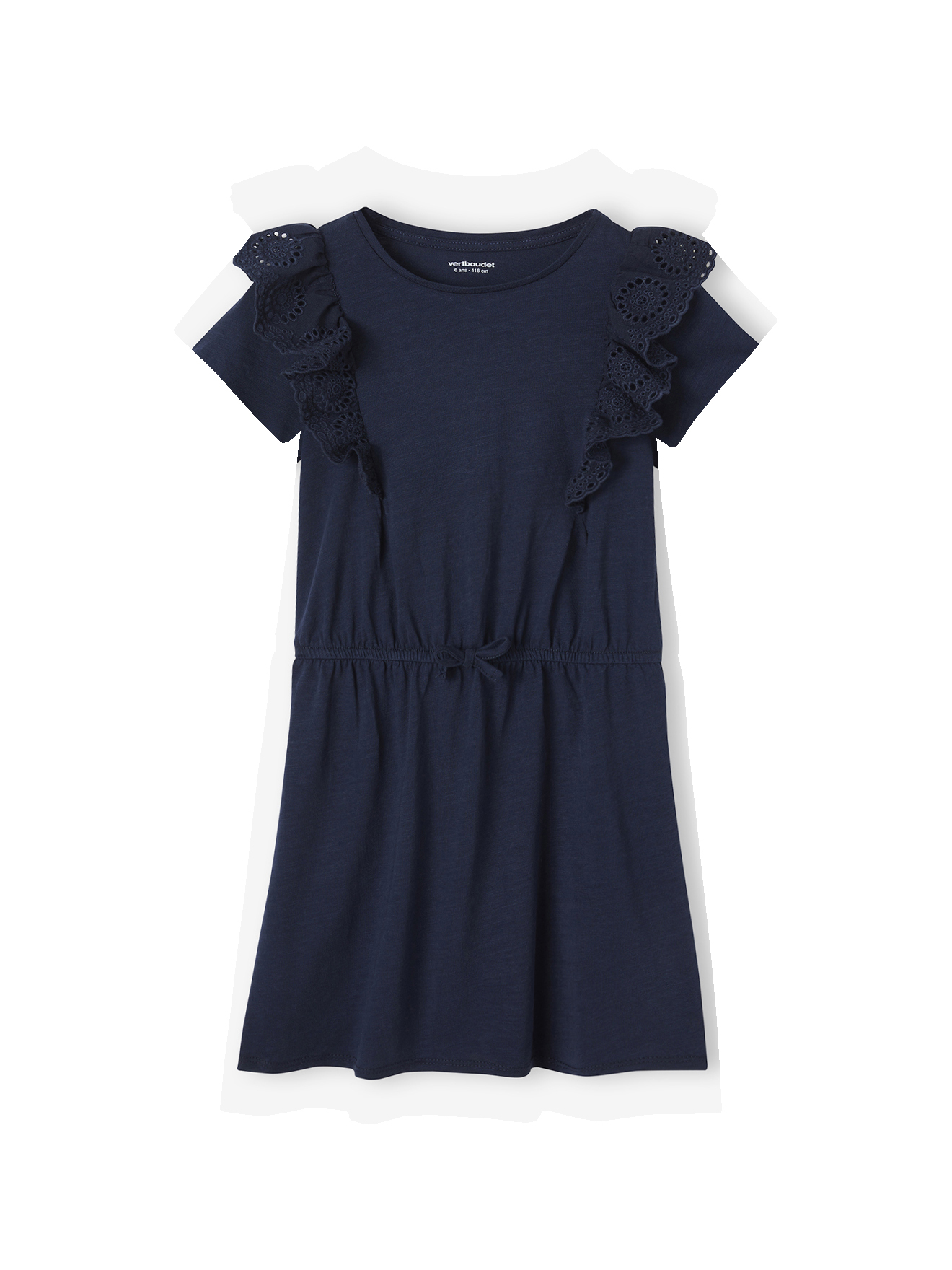 Robe avec volants en broderie anglaise, VERTBAUDET