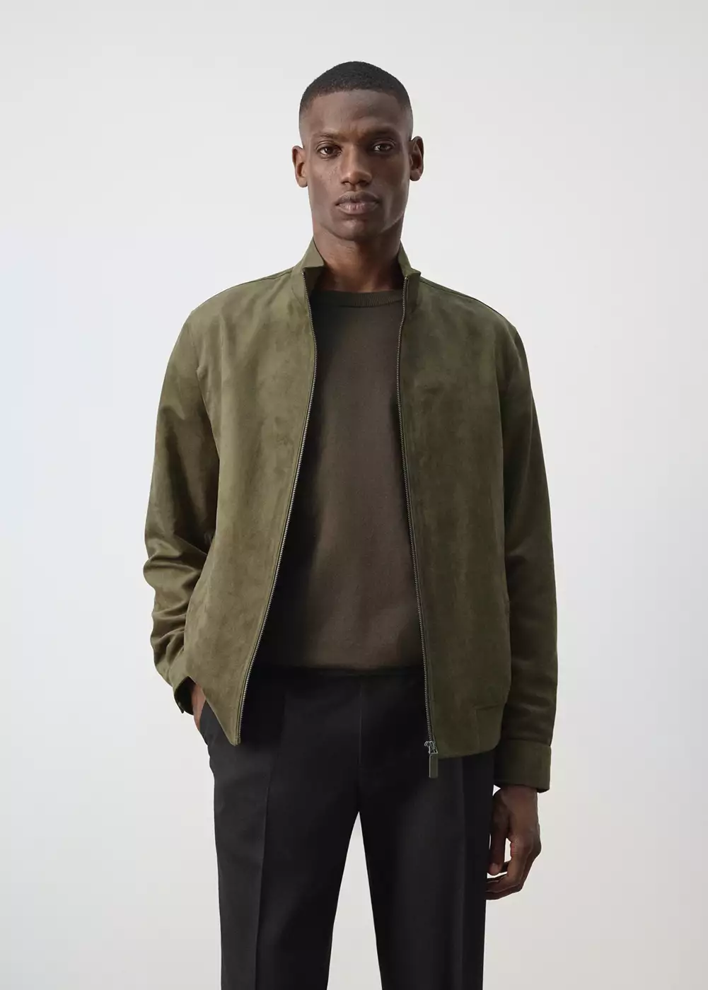 Veste bomber effet daim, MANGO MAN