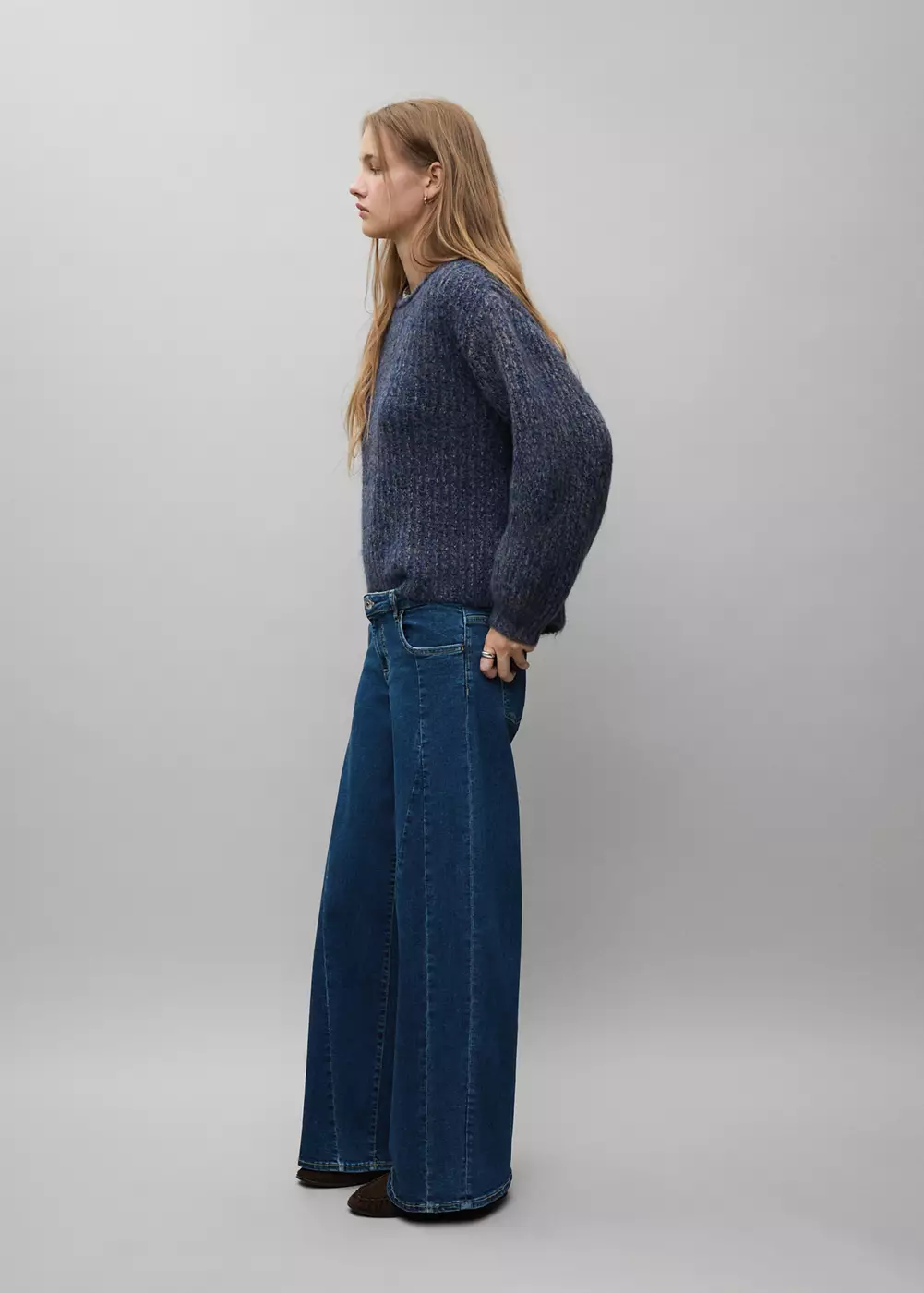Jean wideleg coutures décoratives, MANGO TEEN