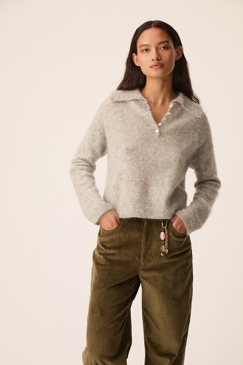 Pull à grand col polo, DOMITILLE, DES PETITS HAUTS
