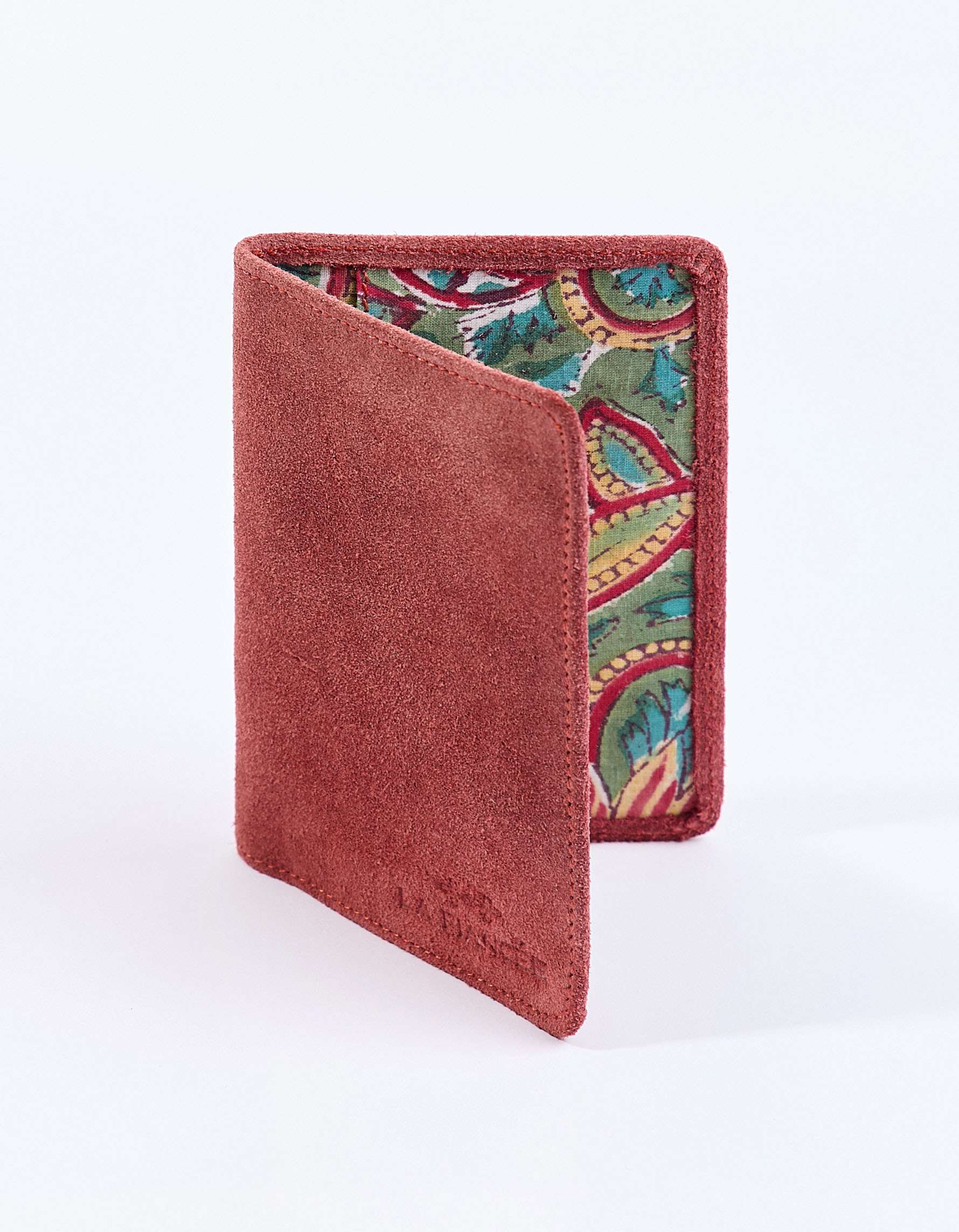 Pochette passeport en Suède de cuir VATA, LA FIANCÉE
