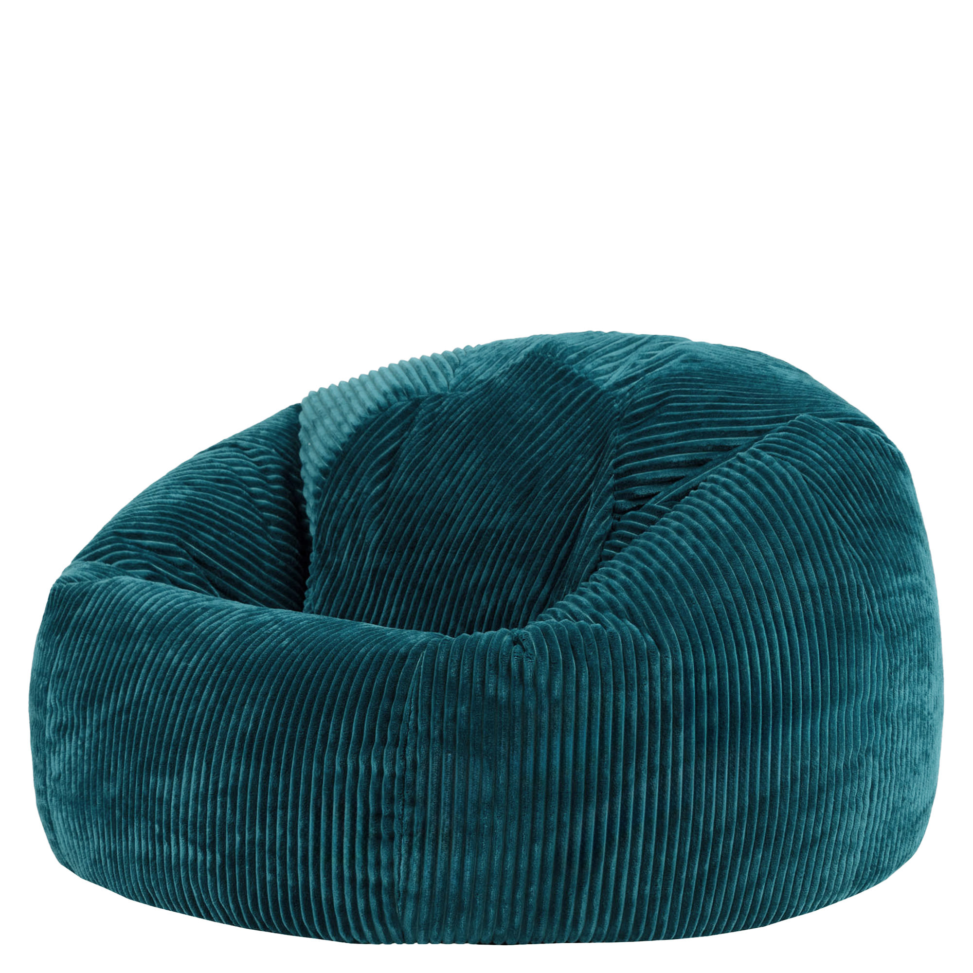 Pouf classique large XL en velours côtelé Oeko-Tex® - KINGSTON, ICON