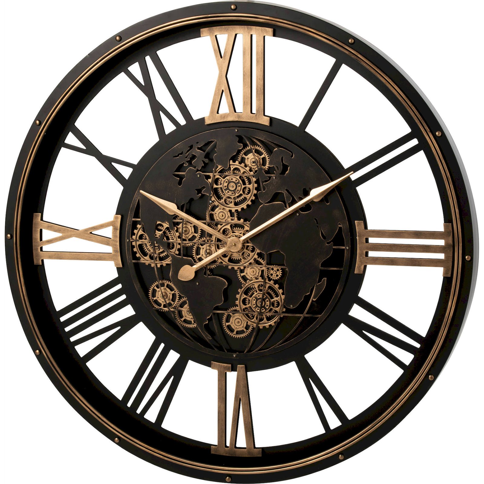 Horloge murale en métal style industriel, RECOLLECTION
