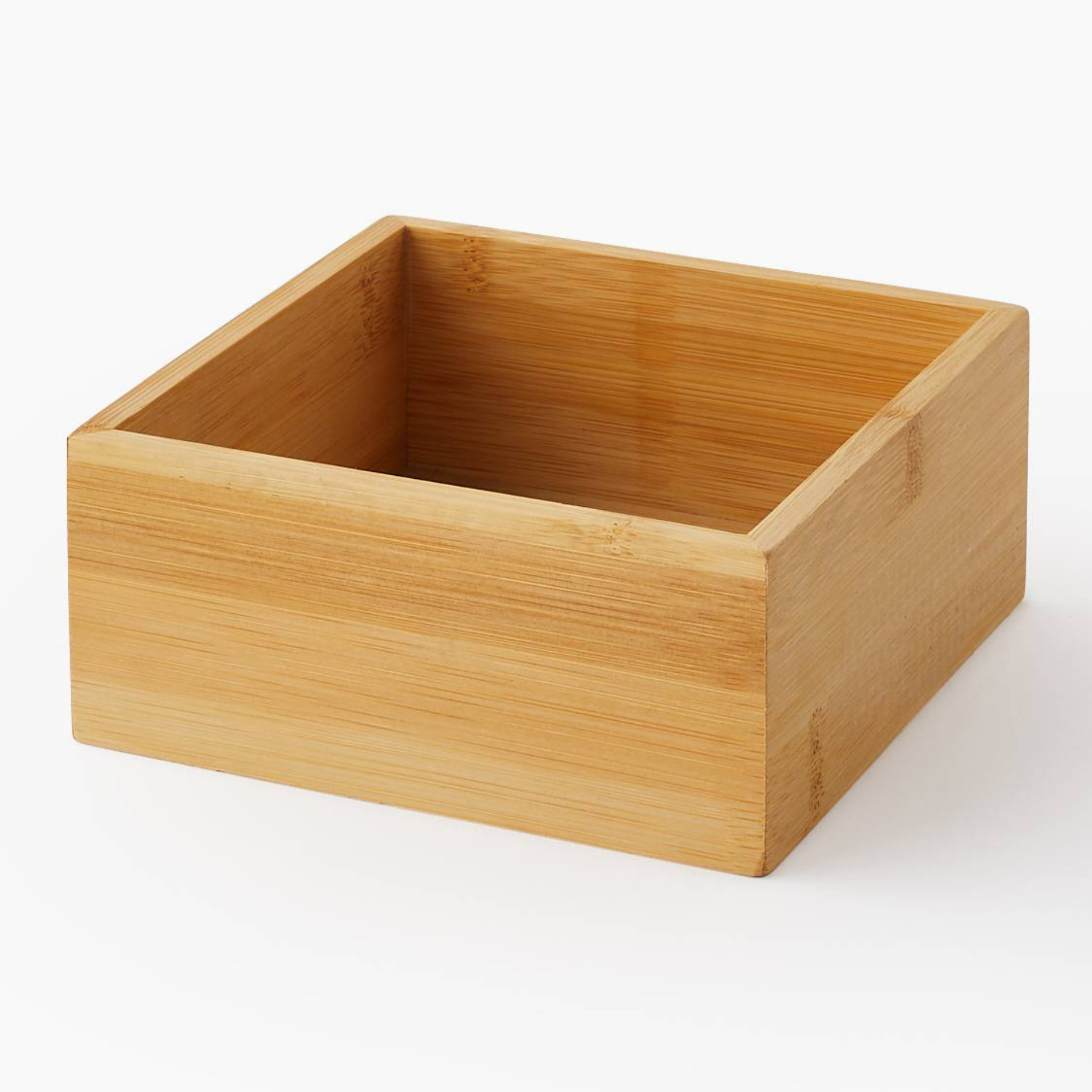 Organisateur carré en bambou, 15xH6,5cm, MONOPRIX