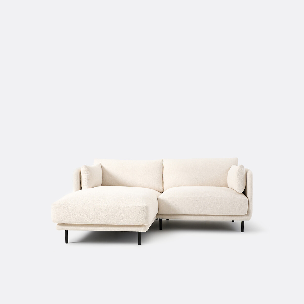 LA REDOUTE INTERIEURS Compacte hoekbank links, fijne badstof, Victor