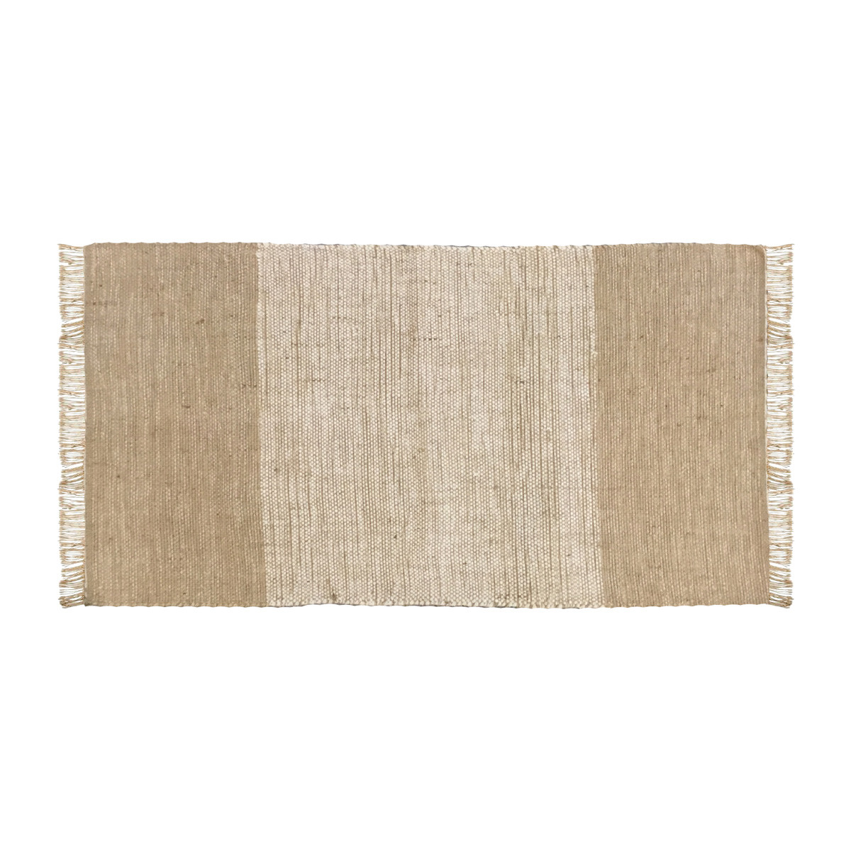 Tapis déco à franges en jute et coton JULIE, FUTURE HOME